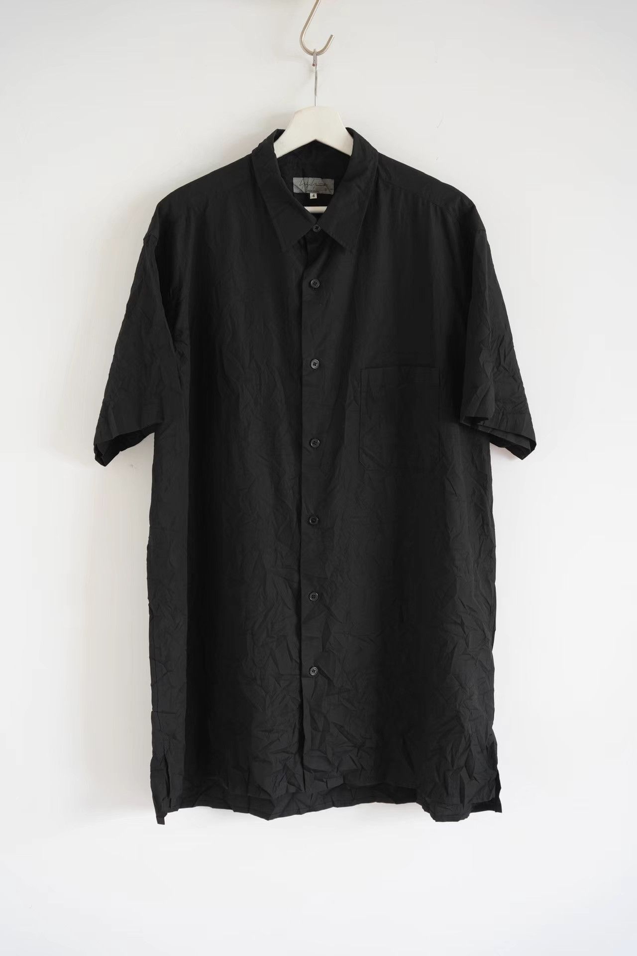 Yohji Yamamoto Yohji Yamamoto 22ss Pleated Oversized Short Sleeve Shirt K4 Size US XL / EU 56 / 4 - 1 Thumbnail