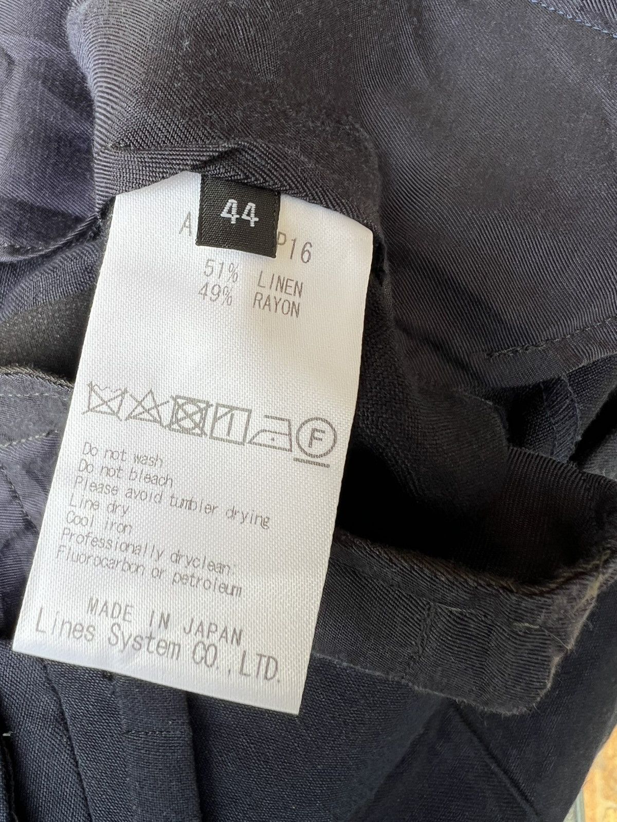 ato Ato Made in Japan Navy Blue Linen Trouser Pant Size US 29 - 20 Thumbnail