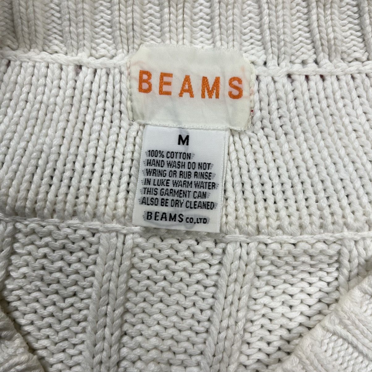 Beams Plus 1990s Beams - Tyler Style Big Vneck Knitted Sweater Size US M / EU 48-50 / 2 - 6 Thumbnail