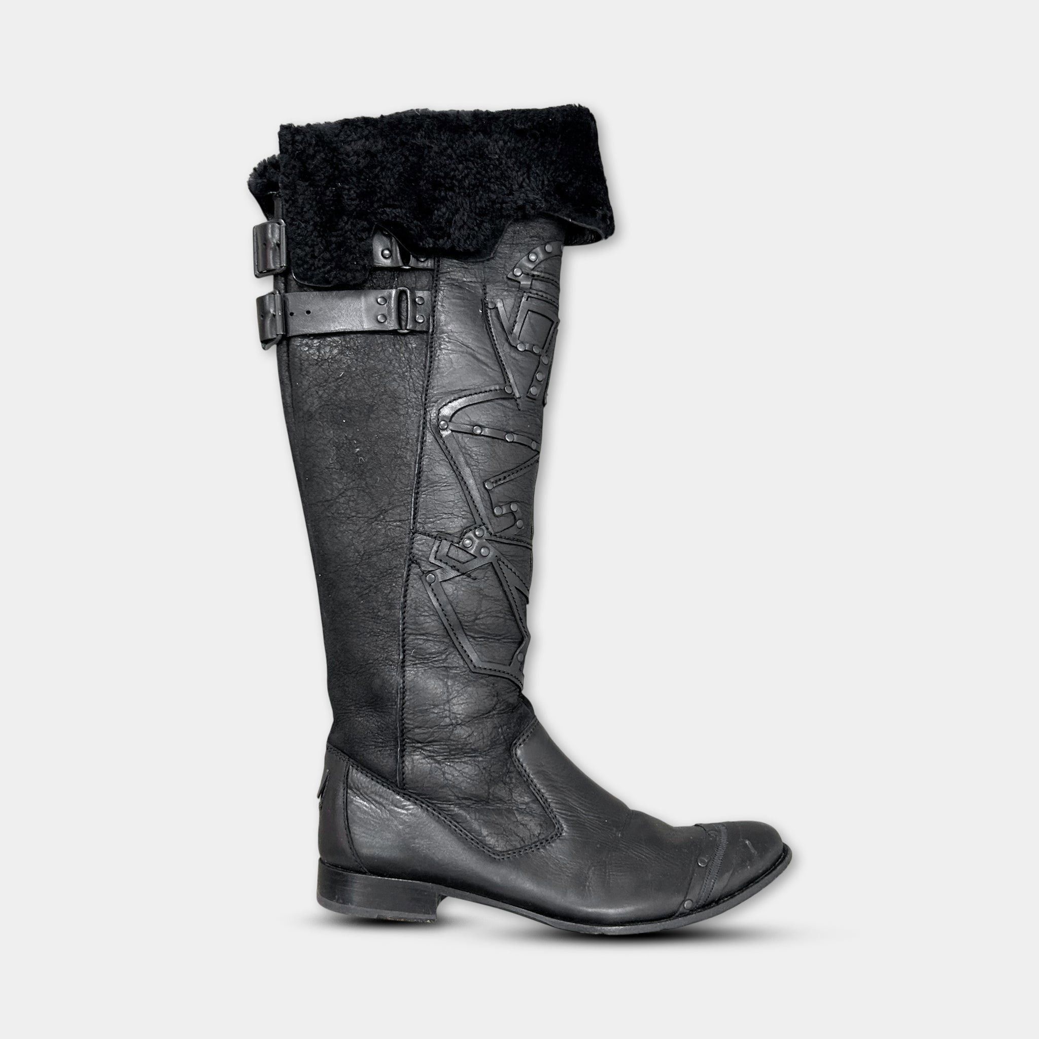 Marithe + Francois Girbaud Marithé + François Girbaud Archive Studded Leather Shearling Size US 6.5 / IT 36.5 - 1 Thumbnail