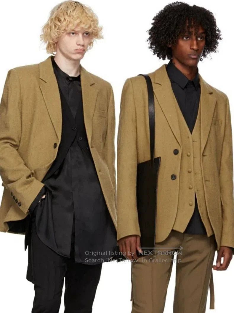 Ann Demeulemeester Ann Demeulemeester Wool Blend Coat. Size US XL / EU 56 / 4 - 1 Thumbnail