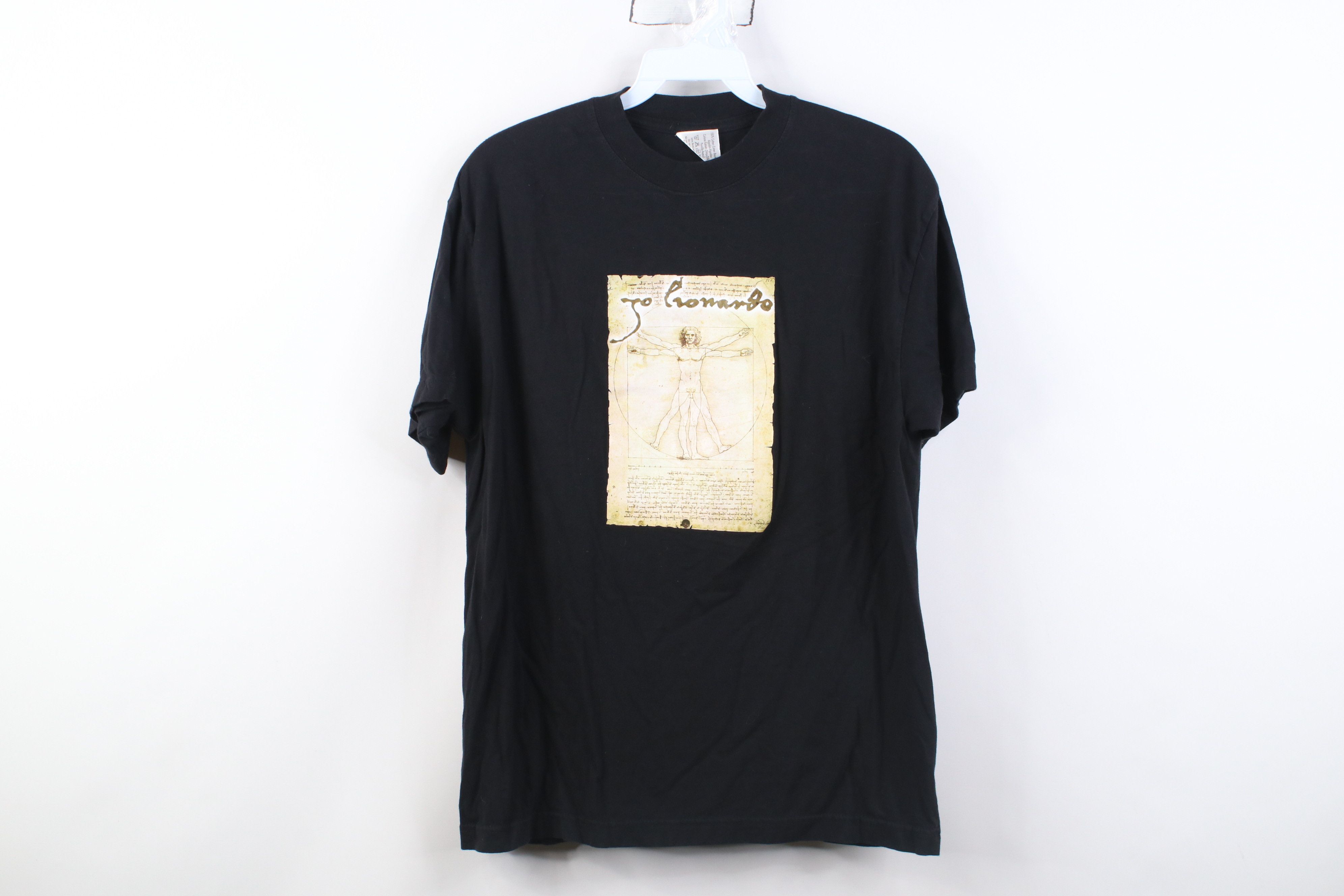 Vintage Vintage 90s Streetwear Leonardo da Vitruvian Man T-Shirt Size US S / EU 44-46 / 1 - 1 Thumbnail