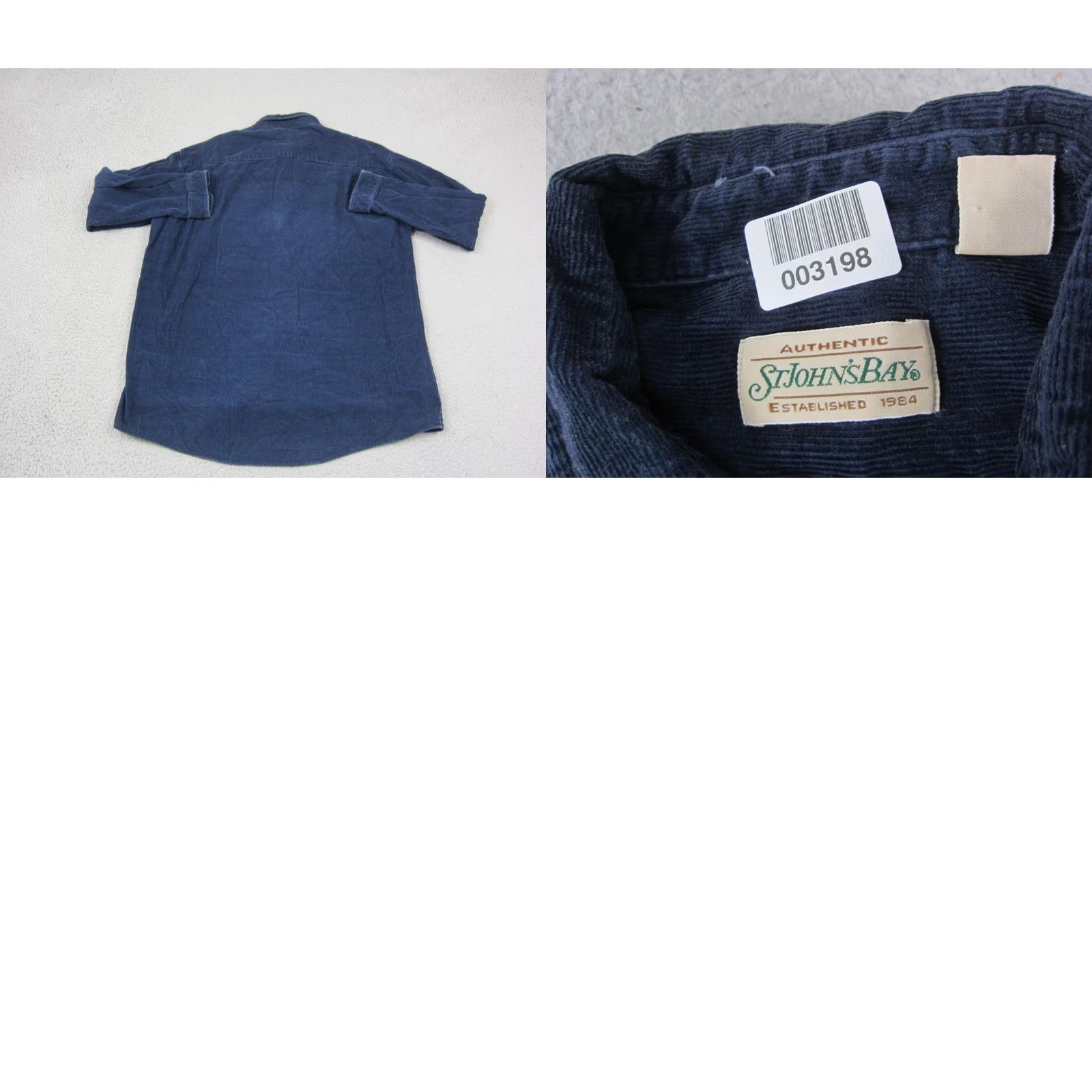 Vintage VINTAGE St Johns Bay Corduroy Shirt Mens L Blue Cotton Button Up Classic 90s Size US L / EU 52-54 / 3 - 8 Thumbnail
