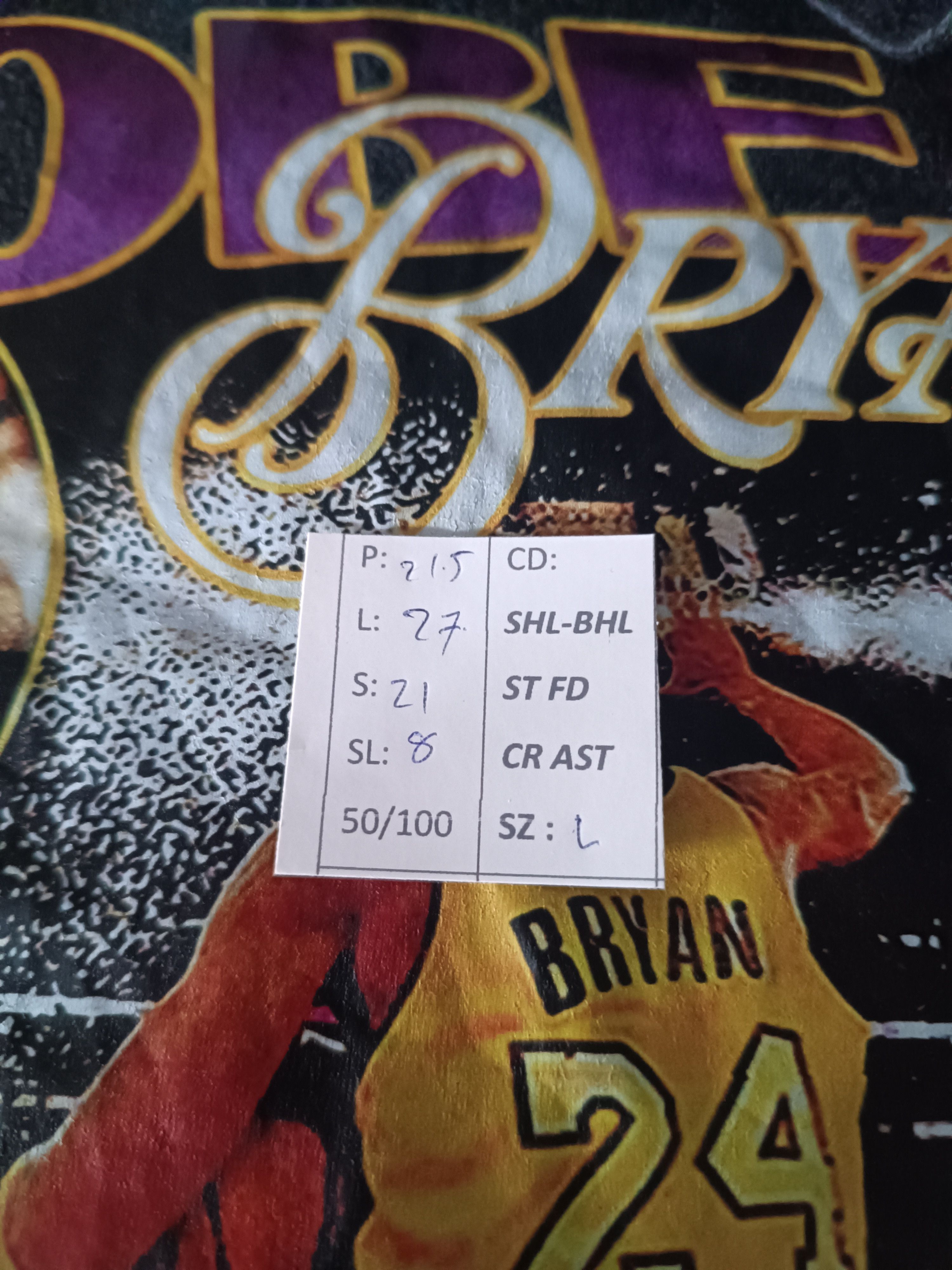 NBA VINTAGE KOBE BRYANT LAKERS RIP FADED TEE SHAQ LEBRON Size US M / EU 48-50 / 2 - 17 Thumbnail