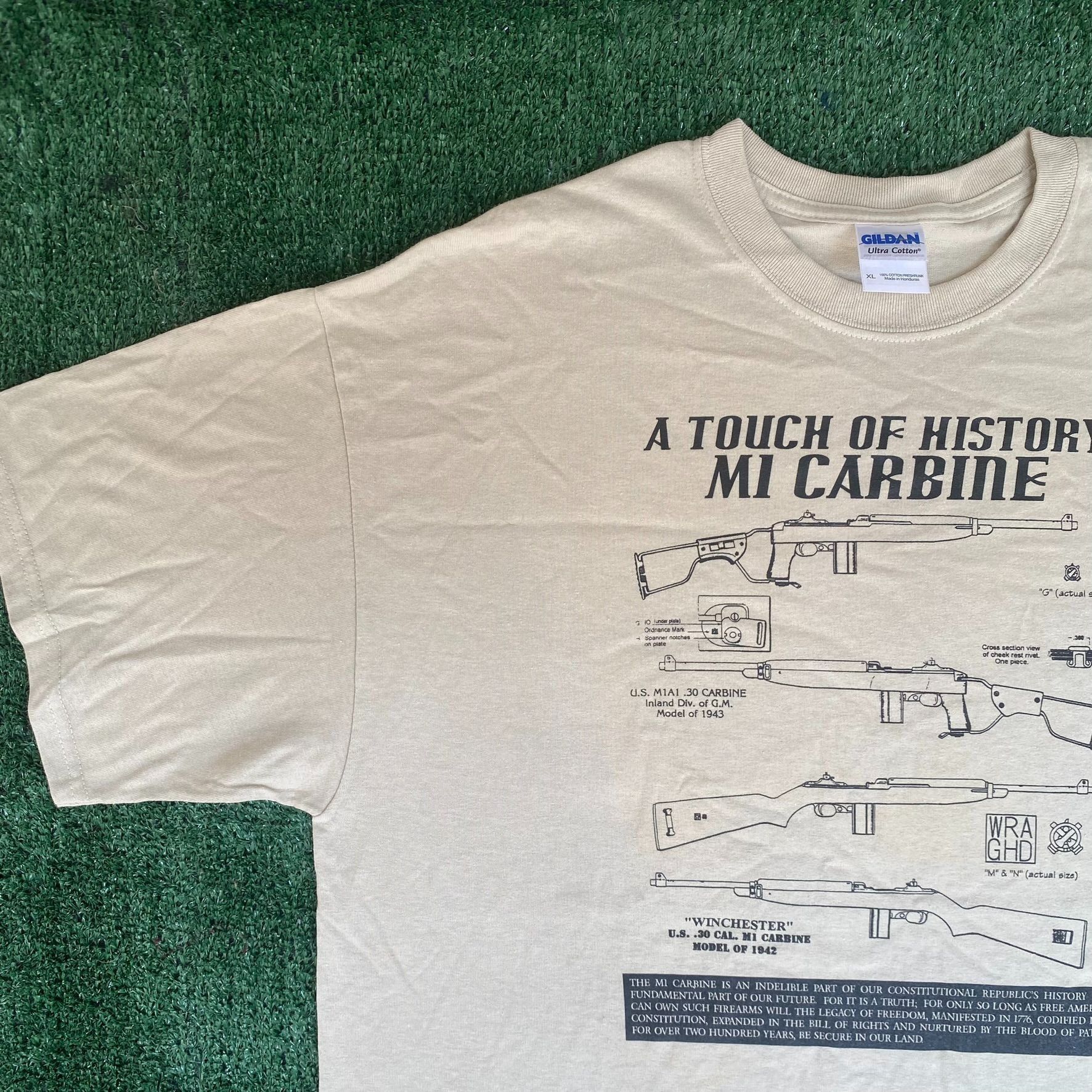 Gildan Vintage Y2K M1 Rifle Shirt Military History Guns Firearm Tee Size US XL / EU 56 / 4 - 2 Thumbnail