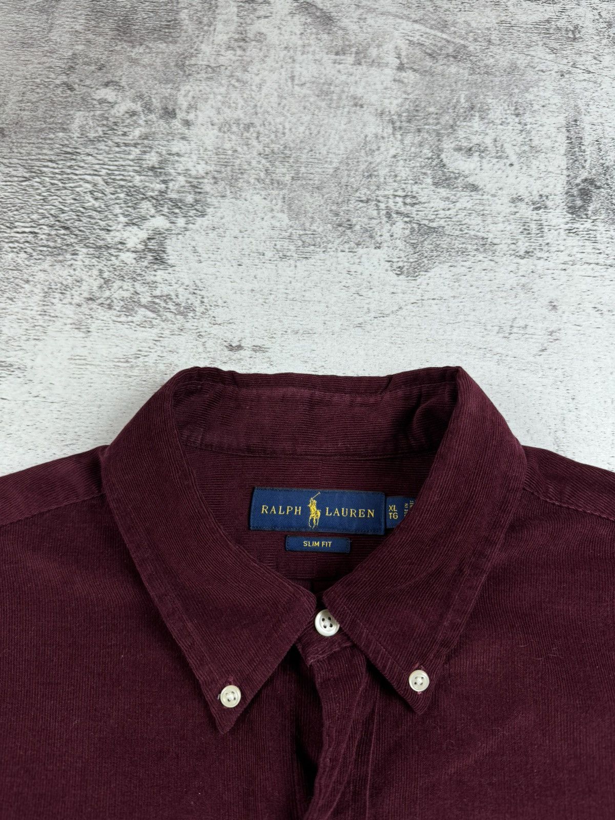 Polo Ralph Lauren Polo Ralph Velour Corduroy Cherry Button Longsleeve Shirt Size US XL / EU 56 / 4 - 9 Thumbnail