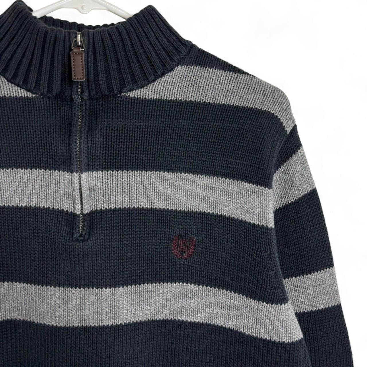 Chaps × Chaps Ralph Lauren Vintage Style Ralph Lauren Chaps Striped Grey Knit Sweater Size US S / EU 44-46 / 1 - 2 Thumbnail