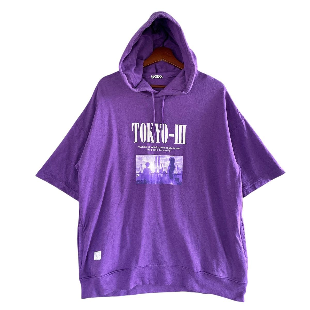Anime × Japanese Brand Tokyo III Evangelion Shortsleeve Hoodie Size US L / EU 52-54 / 3 - 1 Thumbnail