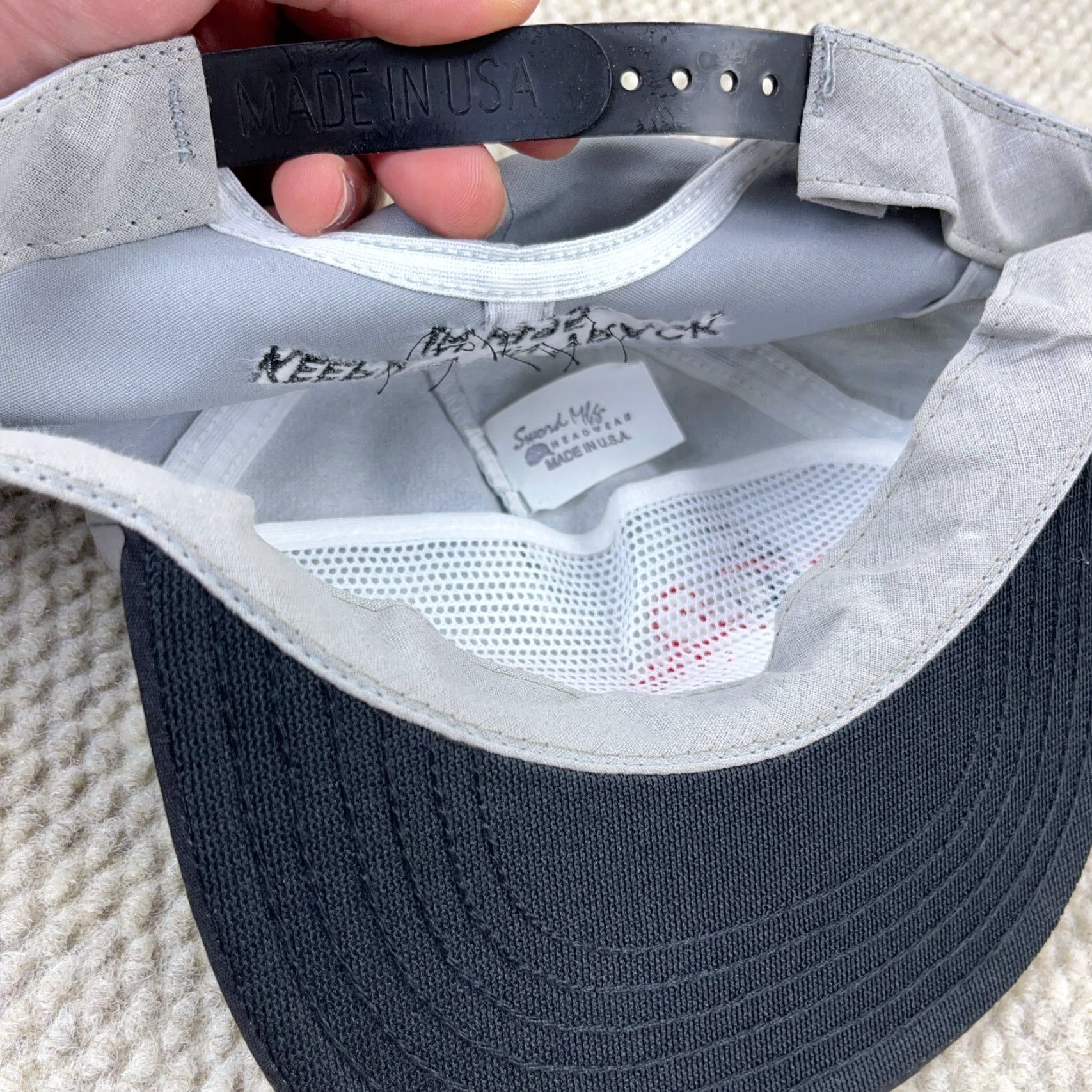 Vintage VINTAGE Norfolk Southern Trucker Hat Cap Pocahontas USA 90s Trucker Hat Adjustable Gray Cotton Polyester Twill Men XX1 Size ONE SIZE - 7 Thumbnail