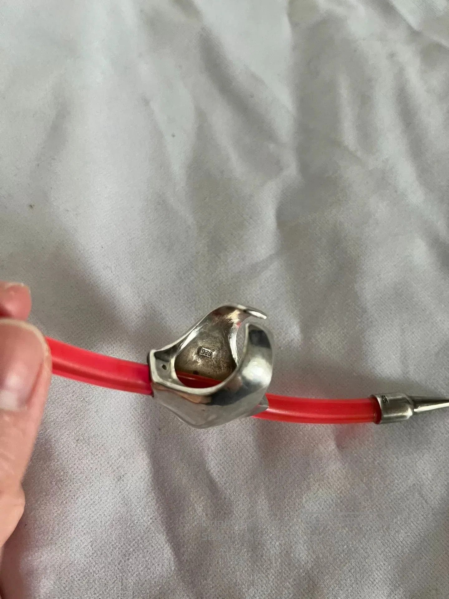 Fotus Silver Fluorescent Tube Ring.