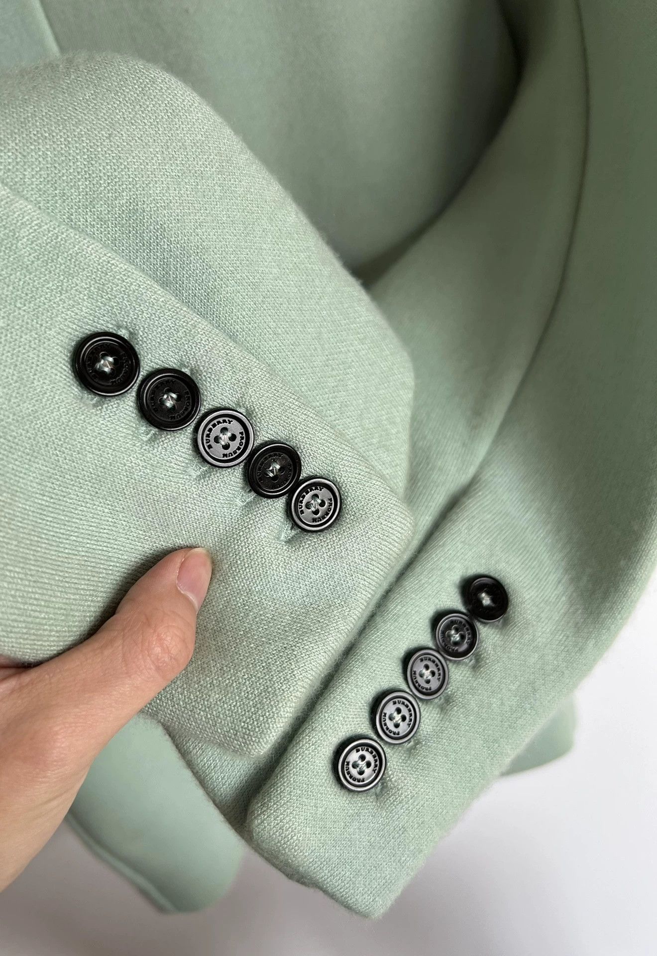 Burberry Burberry Prorsum Cashmere Silk Oversized Mint Green Coat S Size US S / EU 44-46 / 1 - 6 Thumbnail
