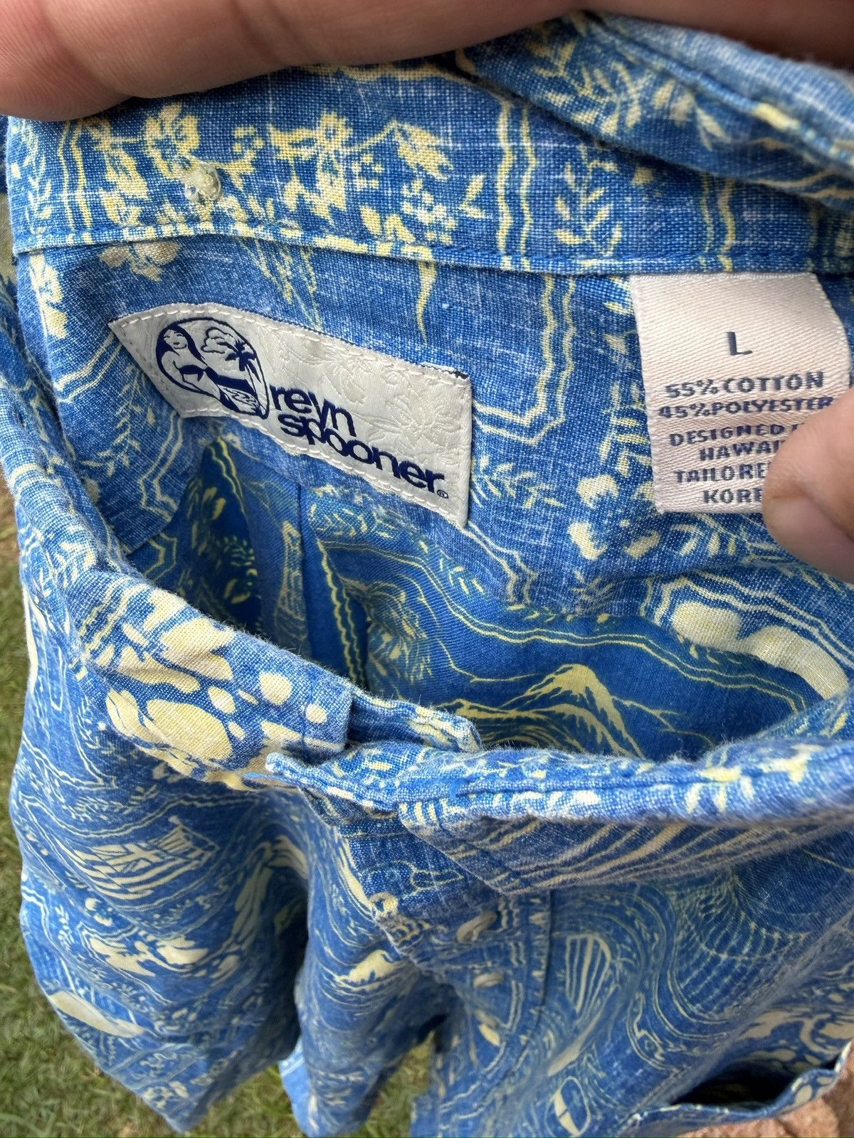 Reyn Spooner PreOwned Reyn Spooner Classic Hawaiian Print Blue Men's L Size US L / EU 52-54 / 3 - 4 Thumbnail