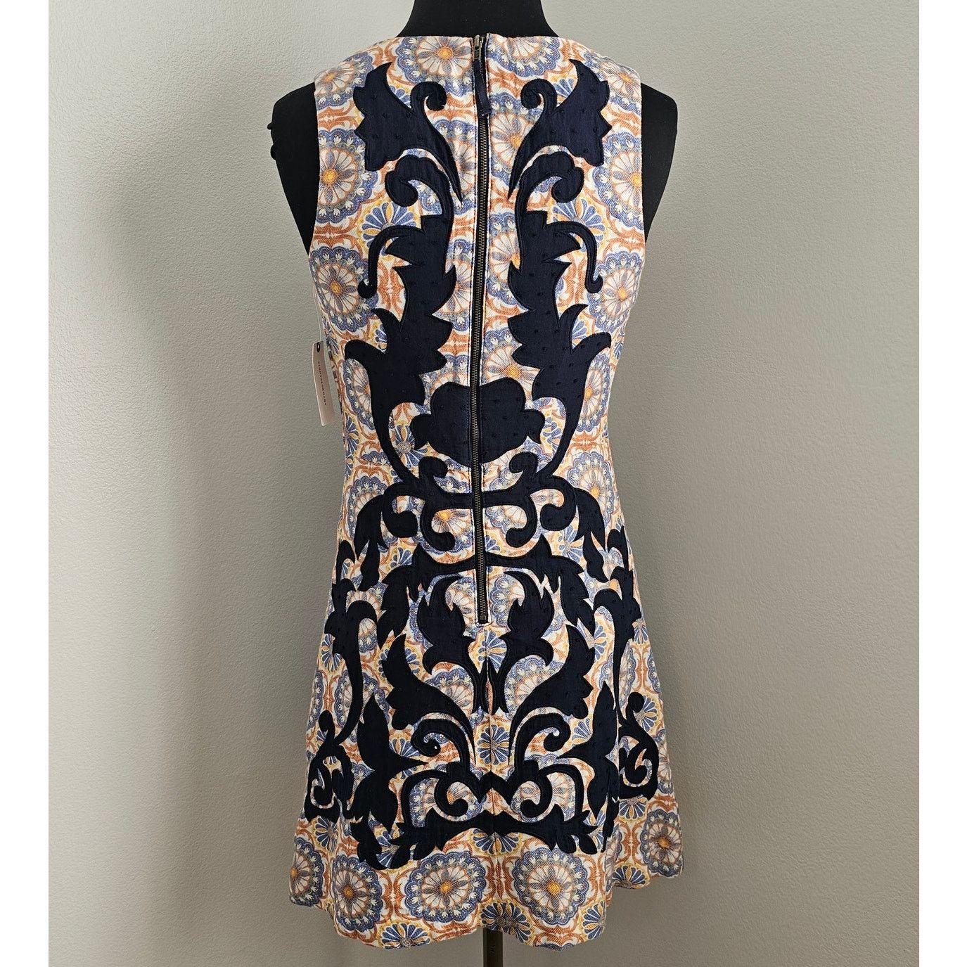 Anthropologie Vanessa Virginia Linen Blend Embroidered Owen Shift Dress 0 Size XS / US 0-2 / IT 36-38 - 6 Thumbnail