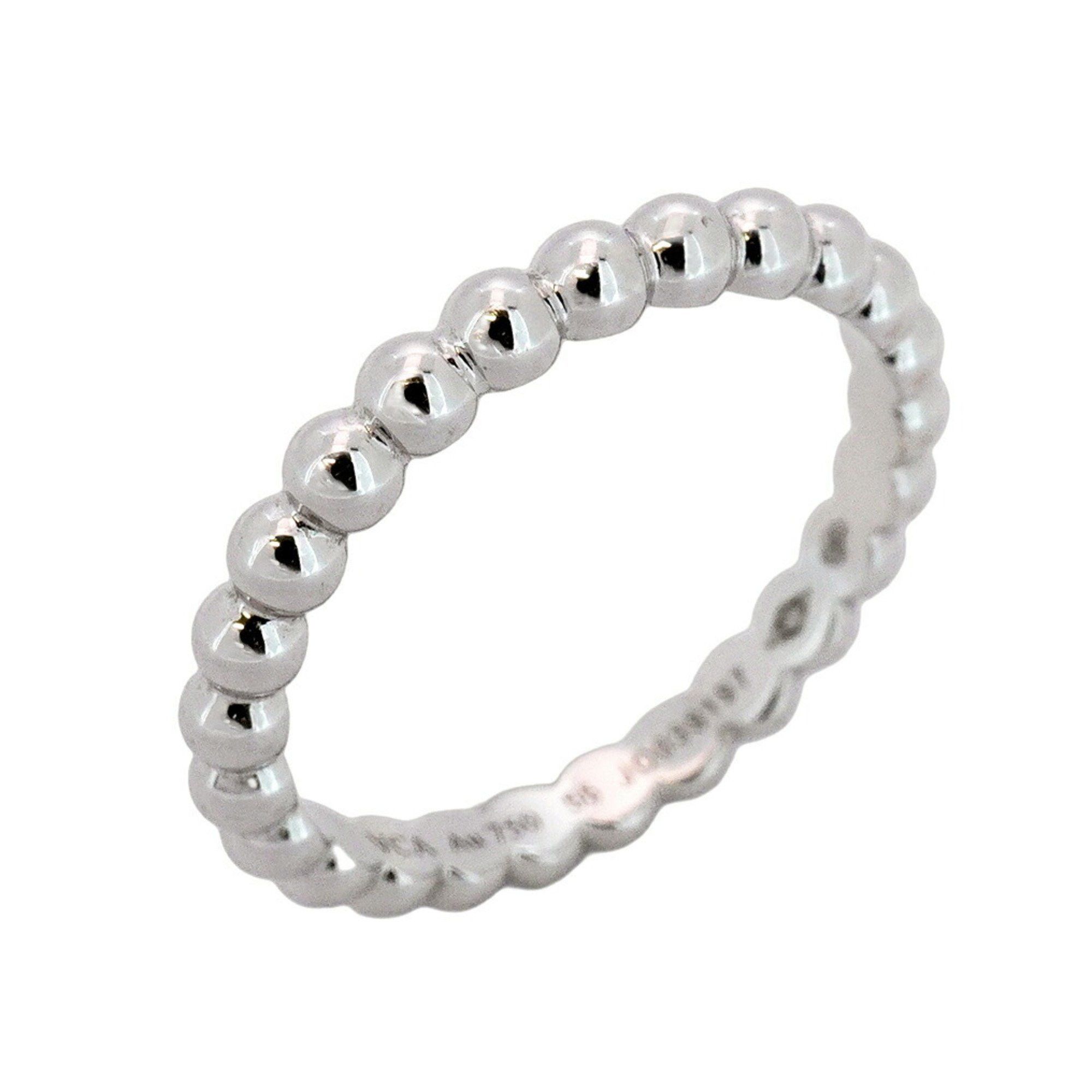 Van Cleef Arpels Perlée Ring, 18K White Gold, #55, Women's