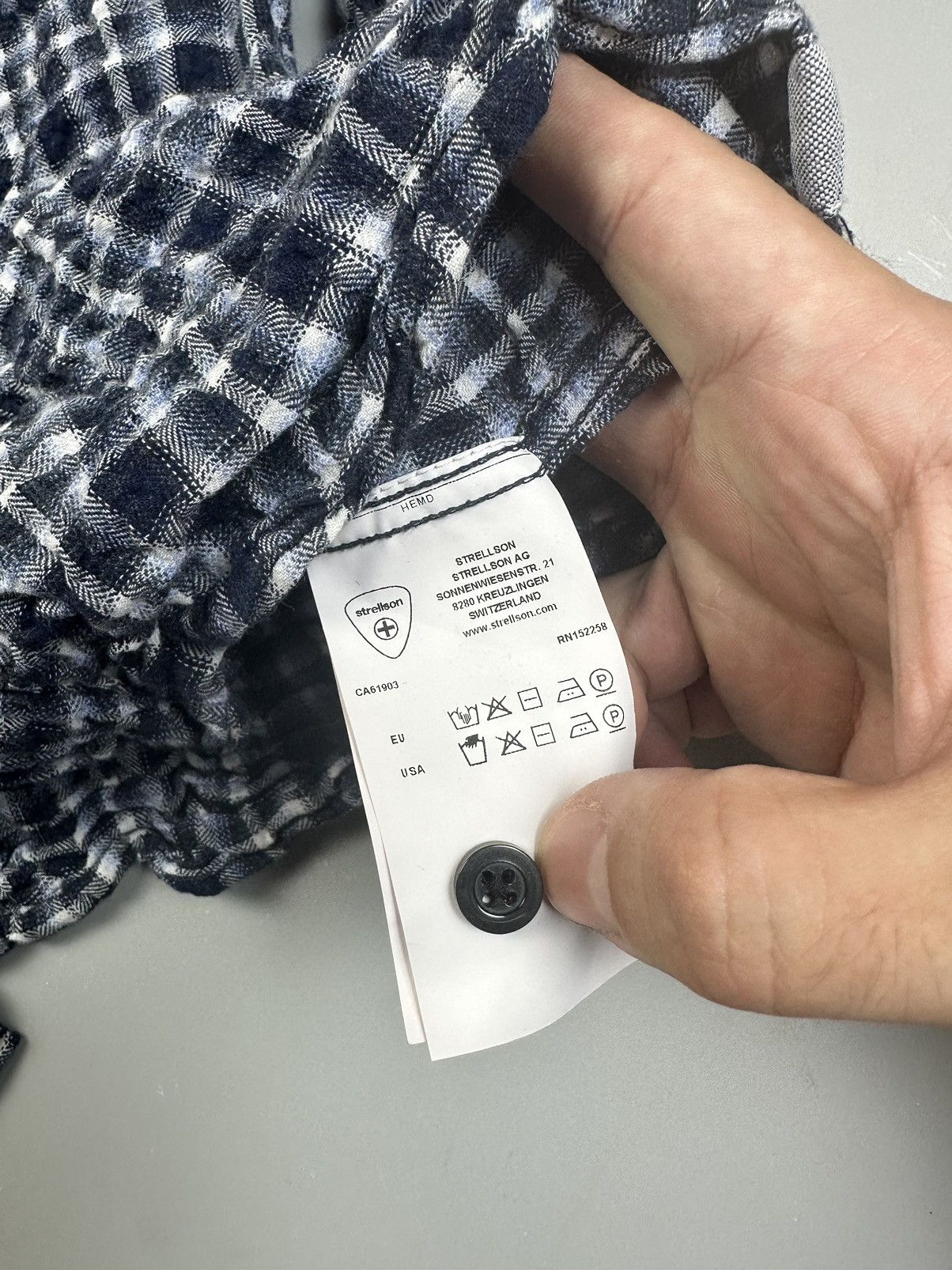 Strellson Blue check button shirt Strellson Size US S / EU 44-46 / 1 - 4 Thumbnail