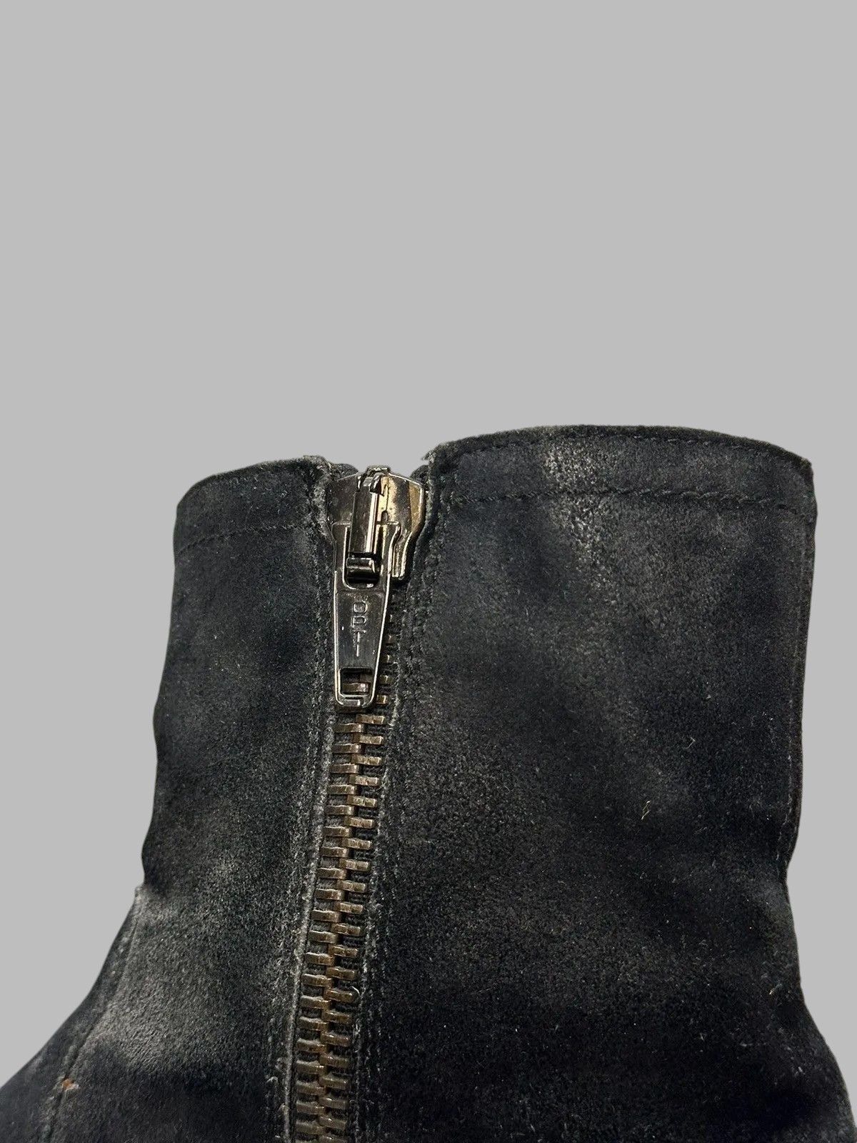 Hedi Slimane AS98 Style Italian Leather Mens Boots Meltal Zip Rick Owens Size US 8 / EU 41 - 8 Thumbnail
