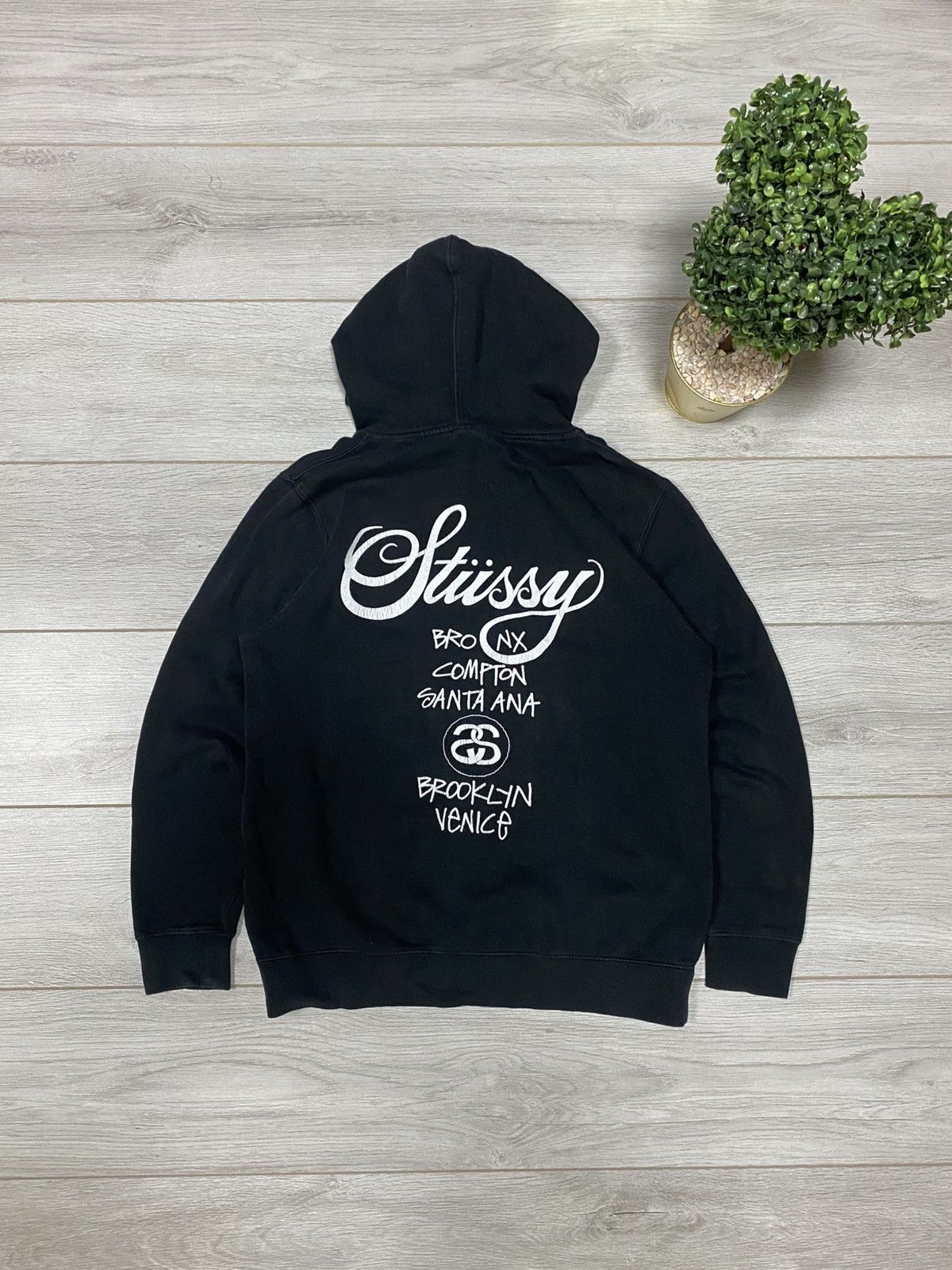 Stussy Stussy big logo vintage faded hoodie Size US M / EU 48-50 / 2 - 1 Thumbnail