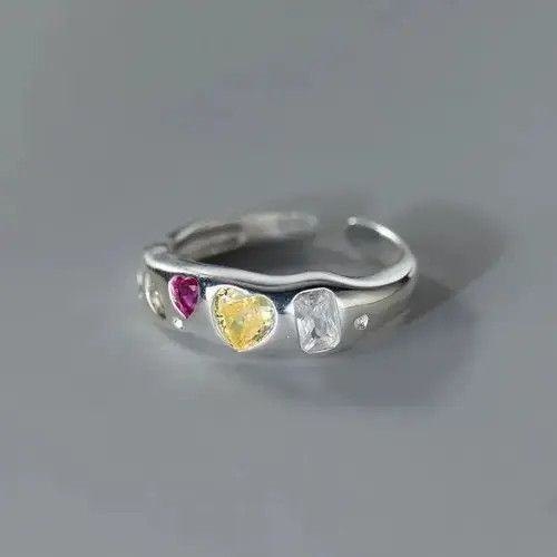 Jewelry Multicolor Stone Adjustable Ring Size ONE SIZE - 1 Thumbnail
