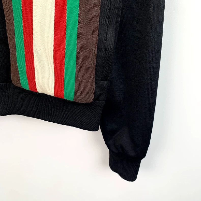 Gucci Gucci Black striped stand-up collar zipper long-sleeved jac Size US XS / EU 42 / 0 - 4 Thumbnail