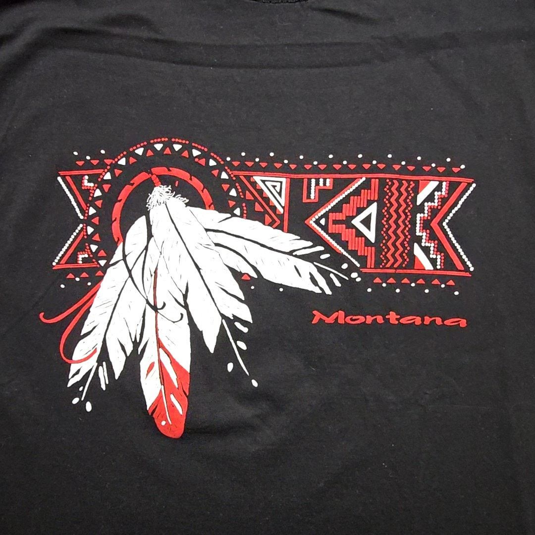 Signal Sport Vintage Montana Native American Southwestern Black Large Tee Size US L / EU 52-54 / 3 - 2 Thumbnail