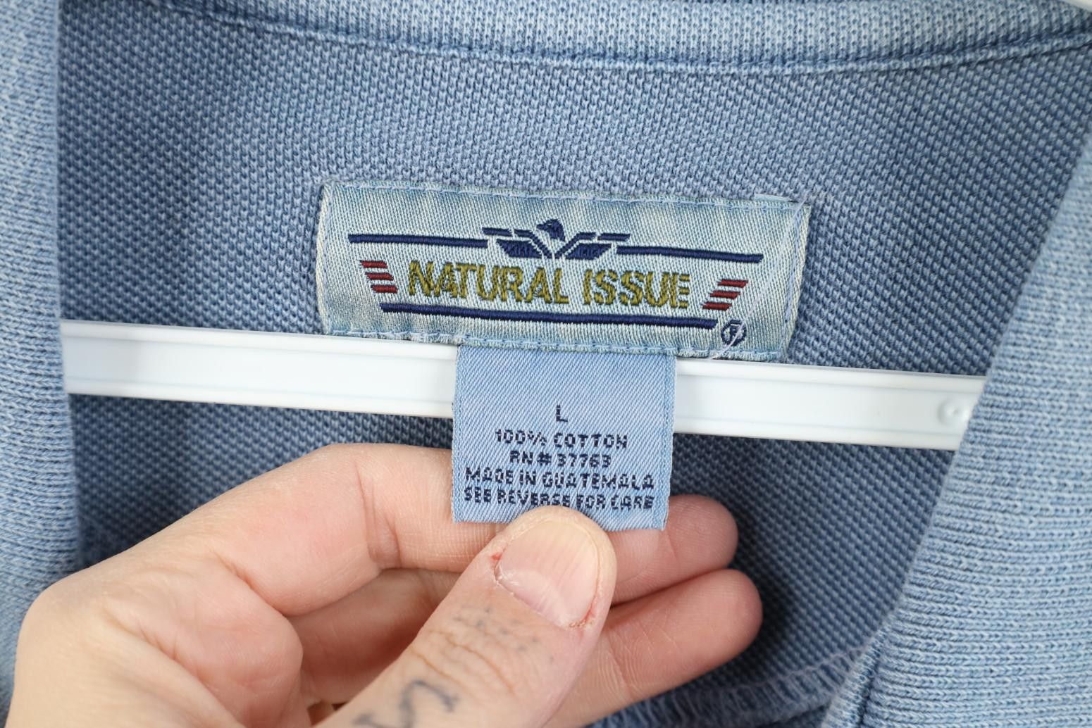 Vintage Vintage 90s Streetwear Pigment Dye Stonewash Golf Polo Shirt Size US L / EU 52-54 / 3 - 7 Thumbnail