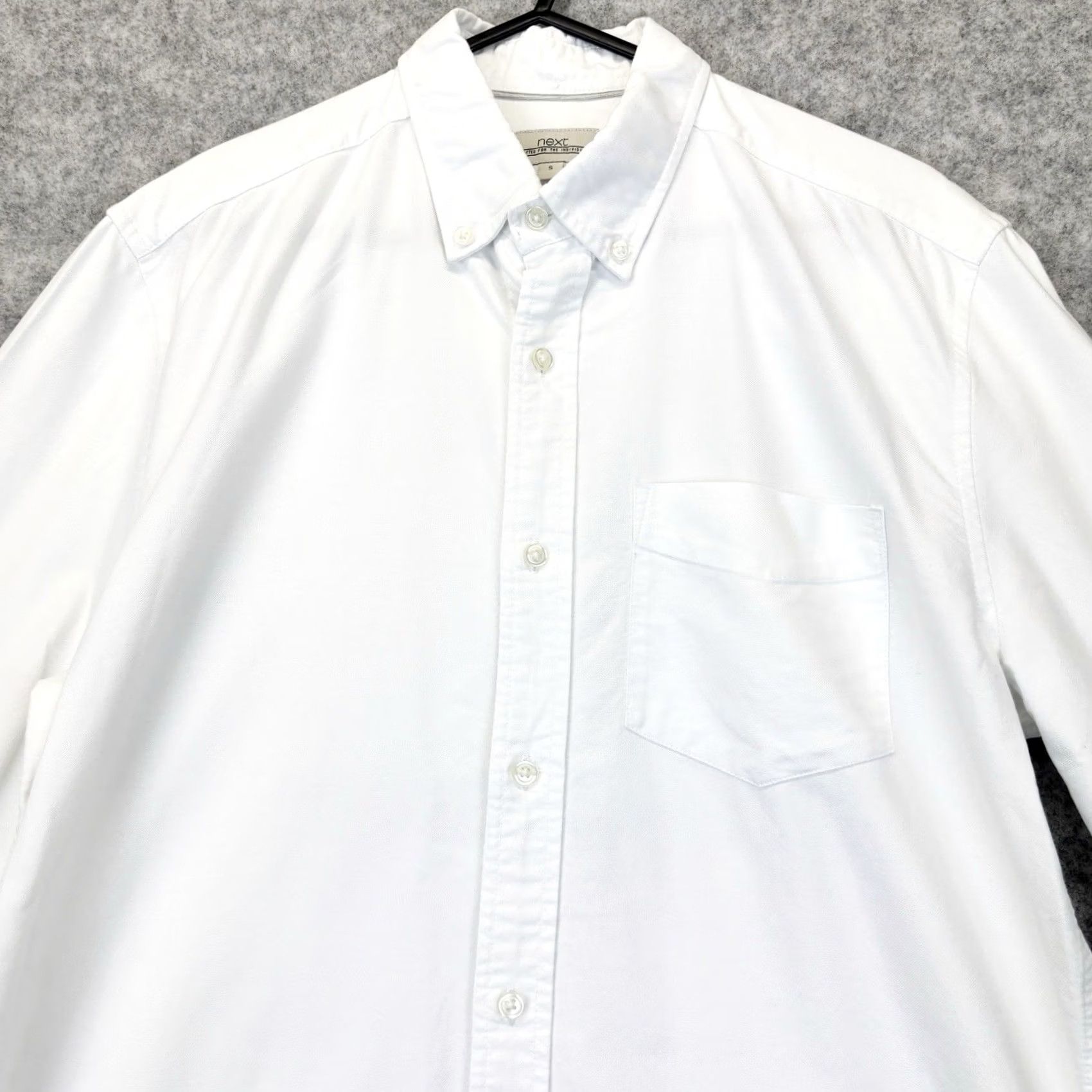 NEXT NEXT Oxford Shirt Button-Down White Long Sleeve Mens S Regular Size US S / EU 44-46 / 1 - 3 Thumbnail