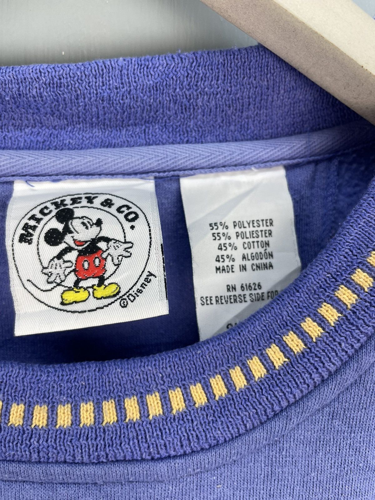 Disney Vintage Mickey Mouse embroidery disney sweatshirt Size US XL / EU 56 / 4 - 5 Thumbnail