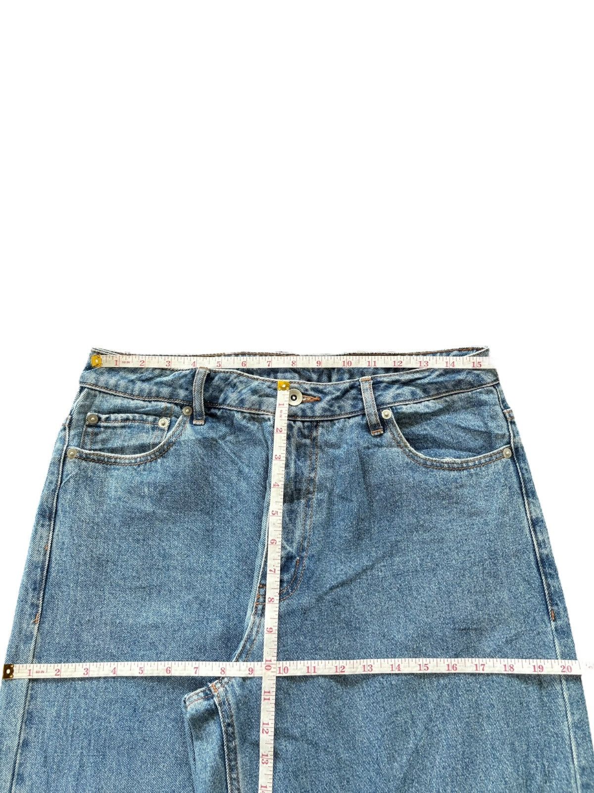 JNCO Vintage Japanese Brand Blue Wash Distressed Baggy Jeans Size 31" - 6 Thumbnail