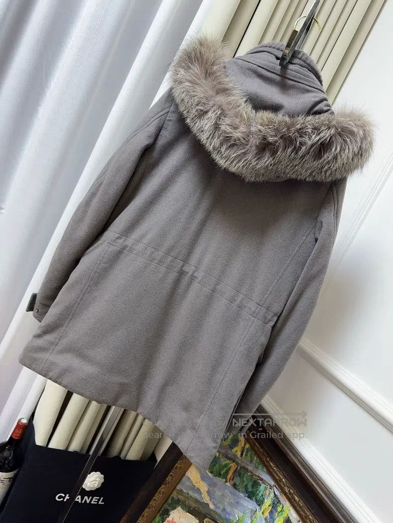 Loro Piana Loro Piana Icery Series Gray Caramel Cashmere Hooded Cotto Size XS / US 0-2 / IT 36-38 - 2 Thumbnail