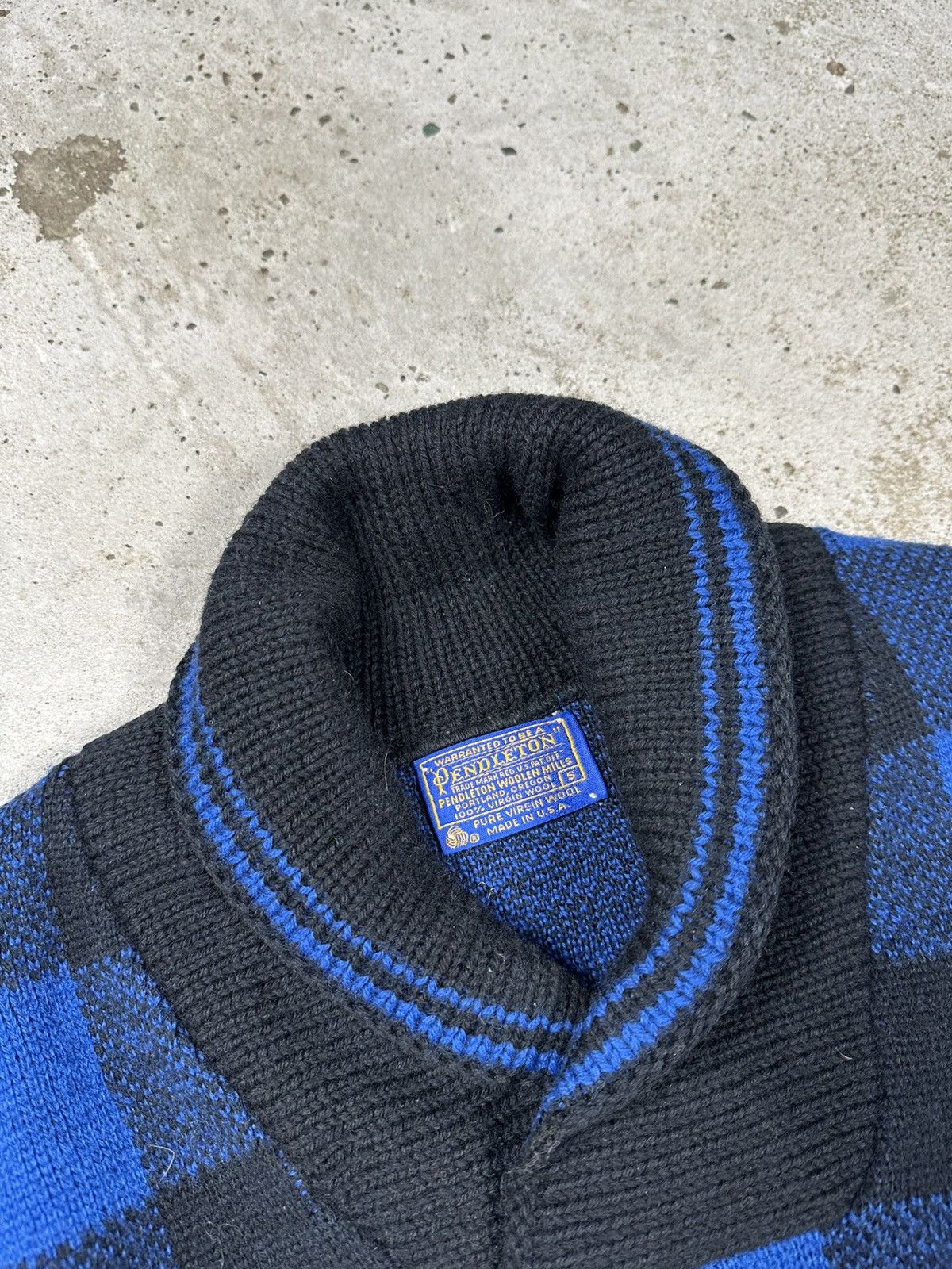 Pendleton × Vintage Vintage 60s Pendleton Pure Virgin Wool Sweater Check Size US S / EU 44-46 / 1 - 7 Thumbnail
