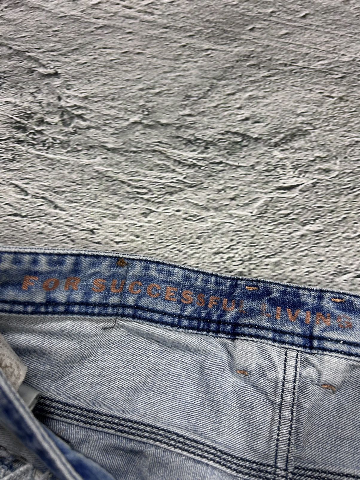 Diesel × Vintage Diesel jeans vintage baby blue Krooley Y2K slim marble fade Size US 32 / EU 48 - 13 Thumbnail