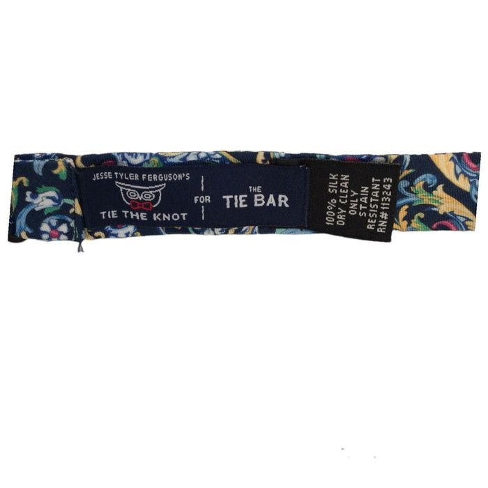 The Tie Bar THE TIE BAR Flower Silk Adjustable Self Bow Tie 2" EC Grailed