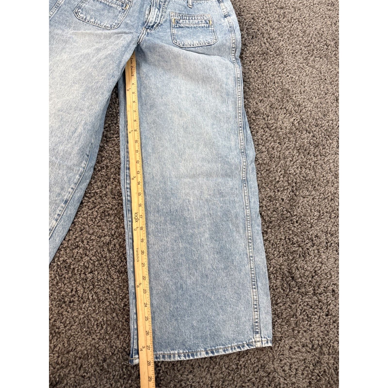 Old Navy Old Navy Jeans Women's 32x28 Baggy Wide-Leg High Rise Boho Bohemian Pockets Jeans Mens Womens Size ONE SIZE - 2 Thumbnail