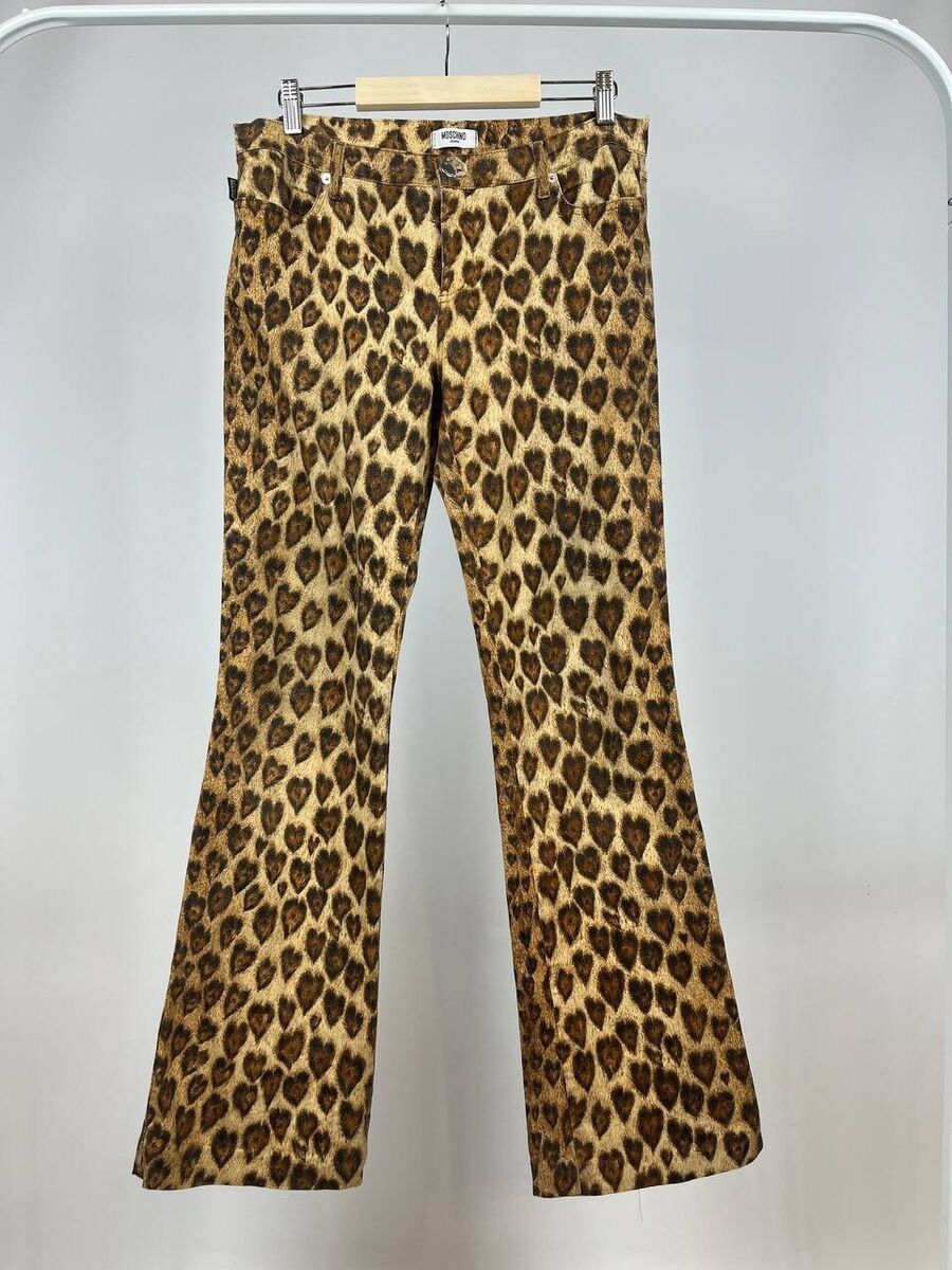 Moschino × Vintage Vintage Moschino Jeans Leopard Heart Print Jeans (0313) Size 24" / US 00 / IT 34 - 3 Thumbnail