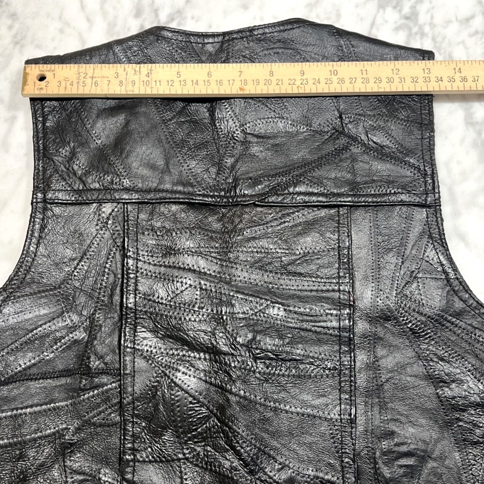 Vintage VINTAGE Navarre Genuine Leather Vest Black Men Medium Italian Stone Design Biker Size US M / EU 48-50 / 2 - 7 Thumbnail