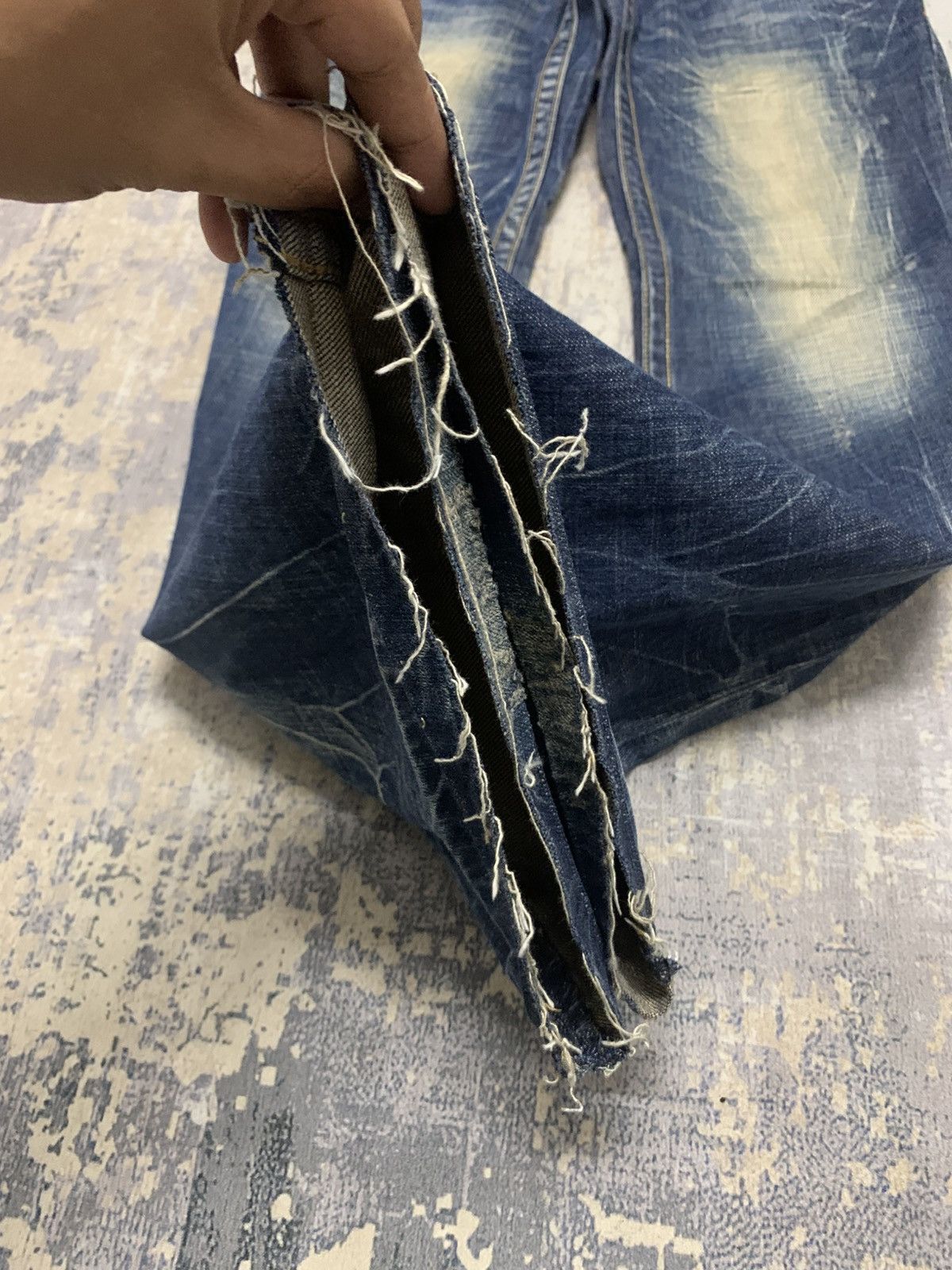 If Six Was Nine Vintage Flare Lolita Bell Bottom Jeans Size 31" - 5 Thumbnail