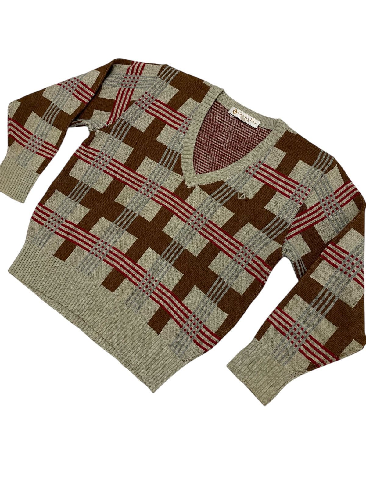 Christian Dior Monsieur 🔥Christian Dior Sports Chekered Sweater Knitwear Size US M / EU 48-50 / 2 - 3 Thumbnail