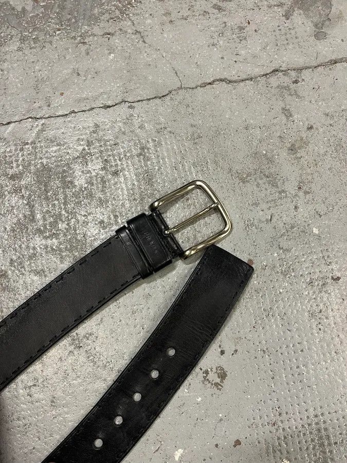 Prada 2000s Prada Premium Black Leather Belt Size ONE SIZE - 4 Thumbnail