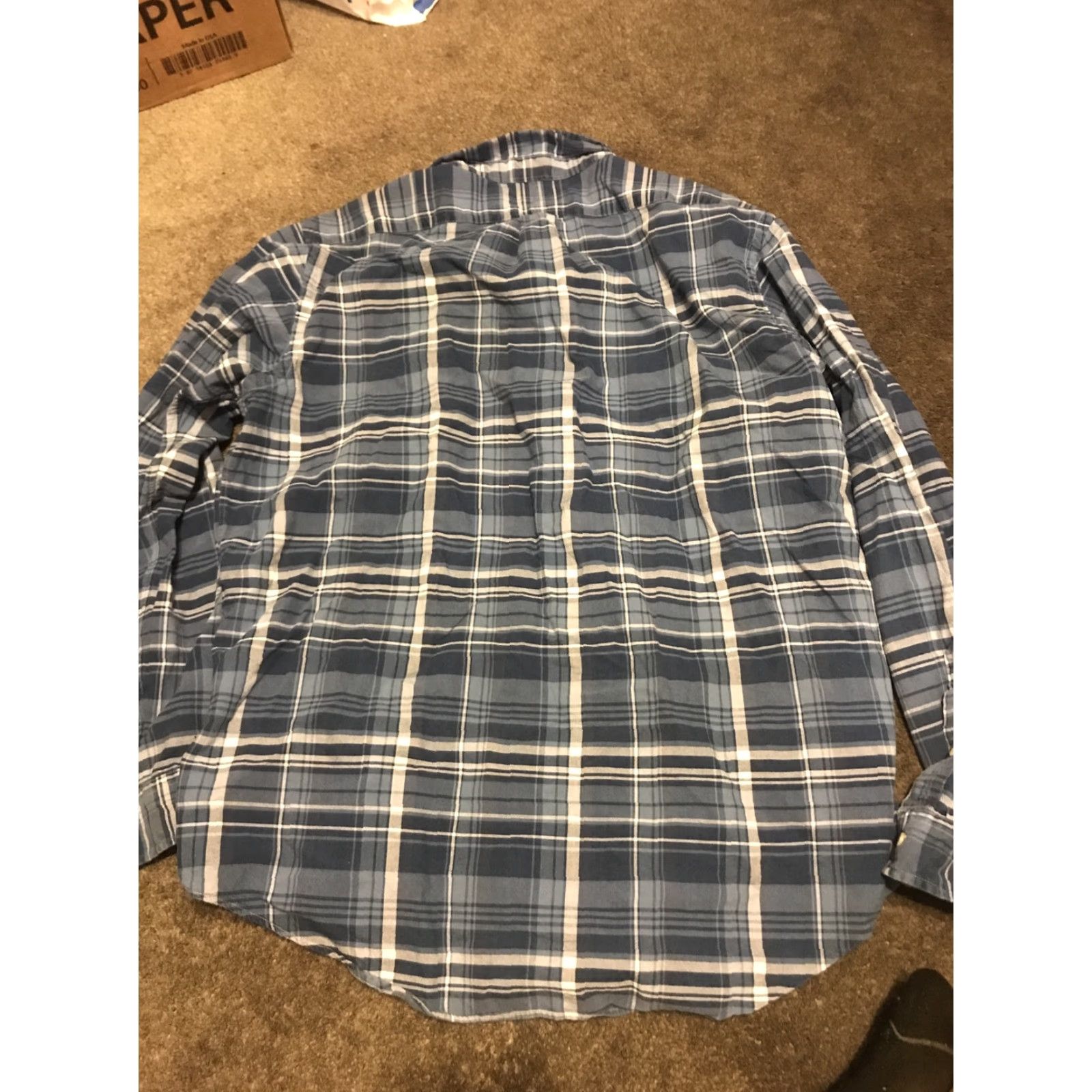 Polo Ralph Lauren Polo Ralph Lauren Shirt XL Men Long Sleeve Button-Down Indigo Oxford Blue Plaid Jacket? Size US XL / EU 56 / 4 - 3 Thumbnail