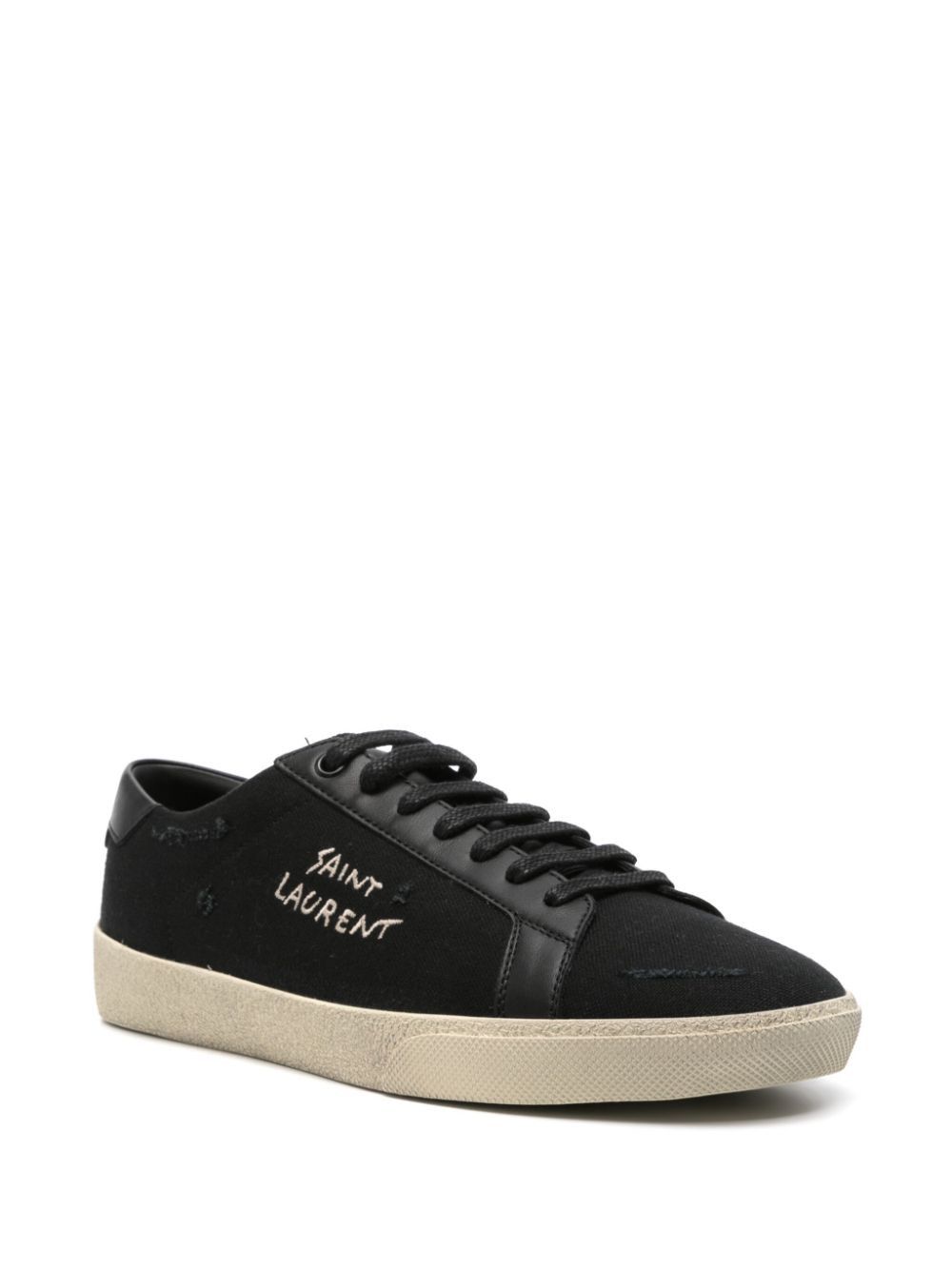Saint Laurent Paris o1bcso1str1224 Classic Sneaker In Canvas in Black Size US 9 / EU 42 - 3 Thumbnail
