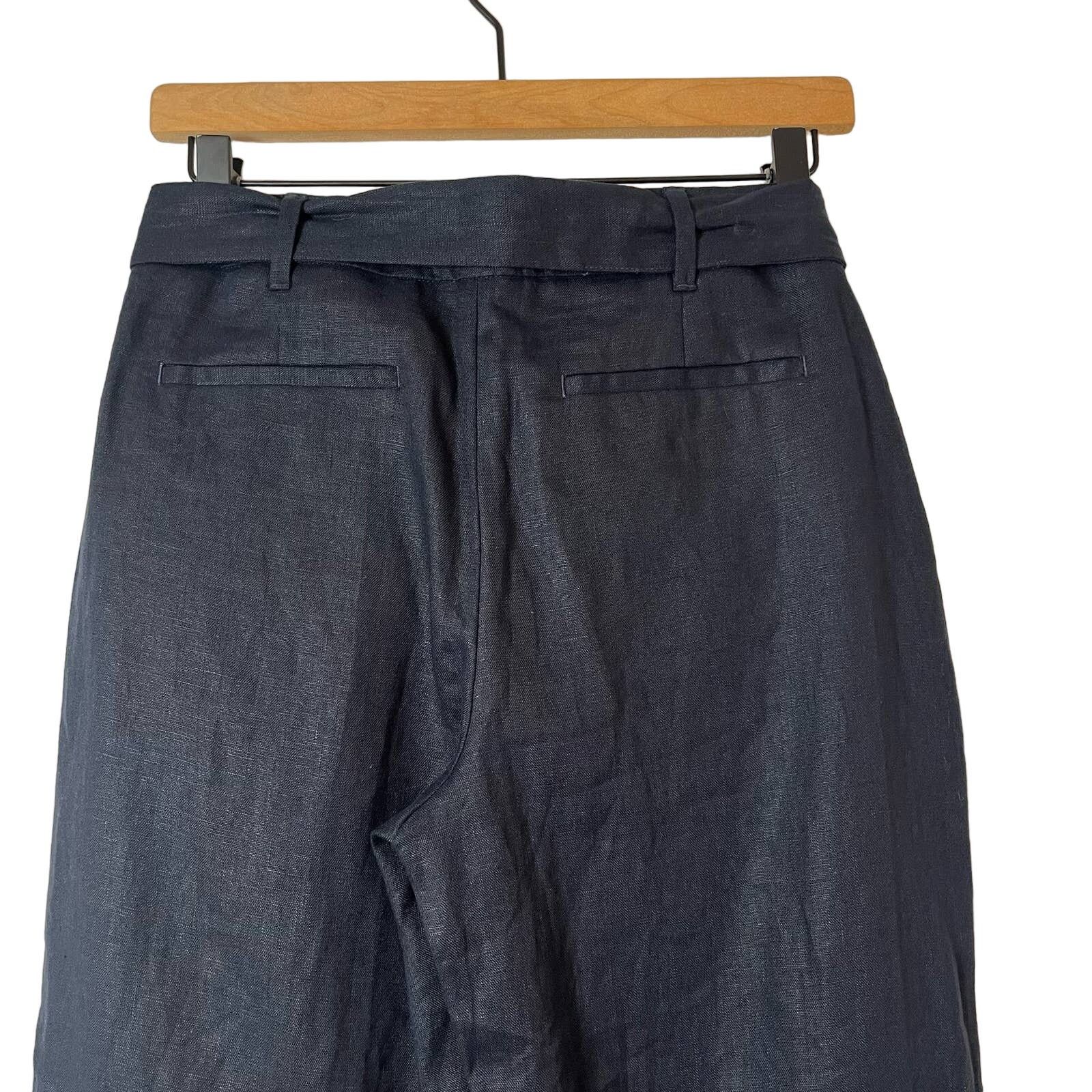 Hobbs London HOBBS LONDON Jacqui Wide Leg Linen Trousers Size 4 NWT Size 27" / US 4 / IT 40 - 6 Thumbnail