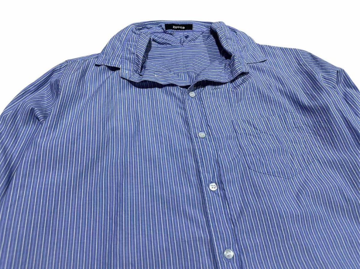 Issey Miyake 🔥Rare Vintage Zucca Issey Miyake High Collar Striped Shirt Size US M / EU 48-50 / 2 - 3 Thumbnail