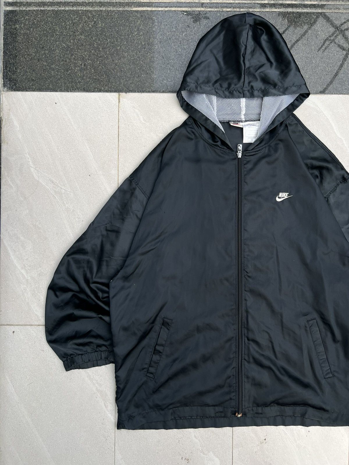 Nike 90s Nike Retro Logo Vintage Y2K Oversized Hooded Jacket Size US XL / EU 56 / 4 - 2 Thumbnail