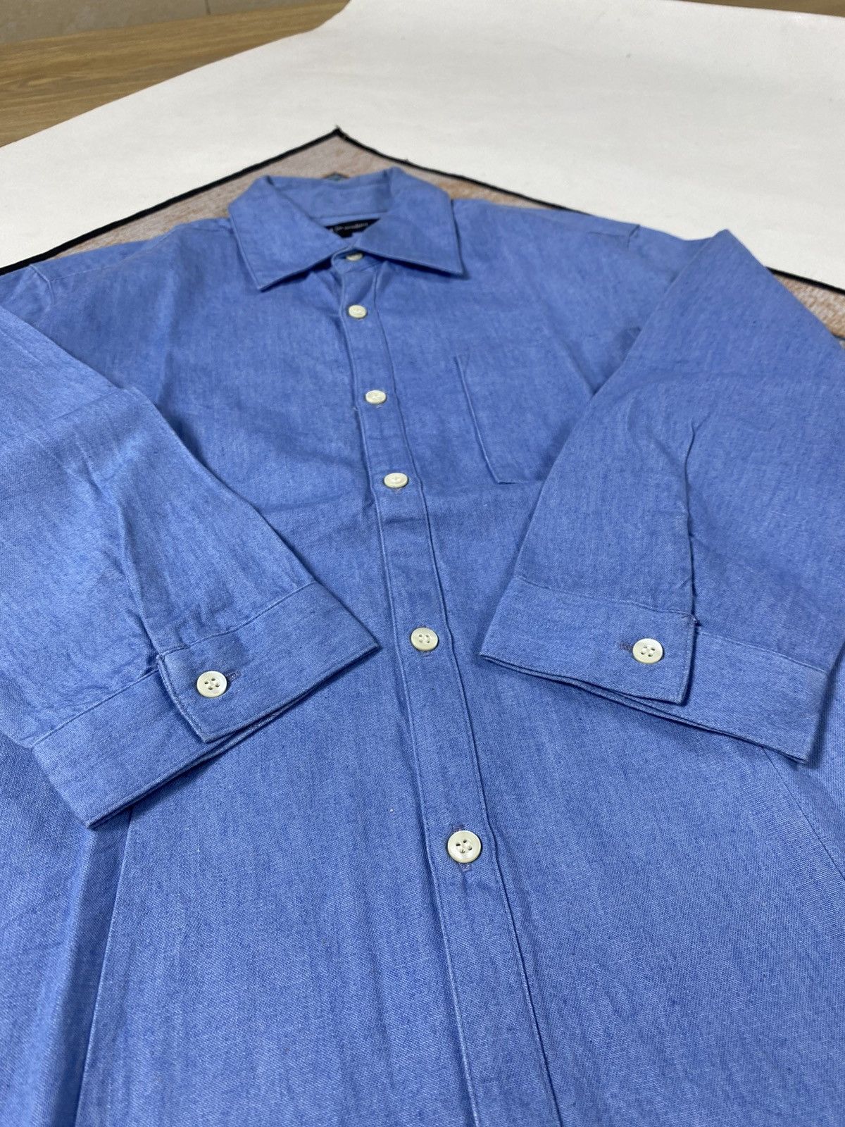 Issey Miyake Im Miyake Design Studio Heavy Catton Button Up Shirt Size L / US 10 / IT 46 - 4 Thumbnail