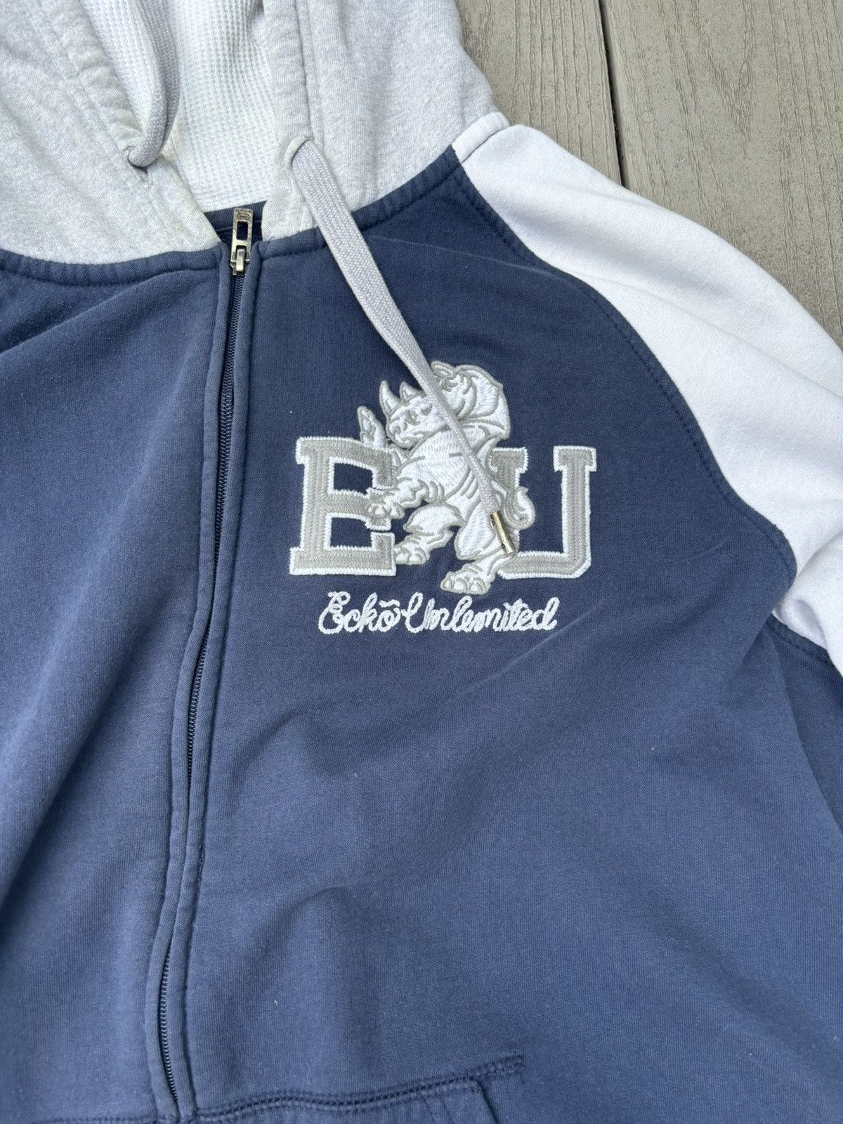 Ecko Unltd. Blue/White Ecko Hoodie Size US XL / EU 56 / 4 - 4 Thumbnail