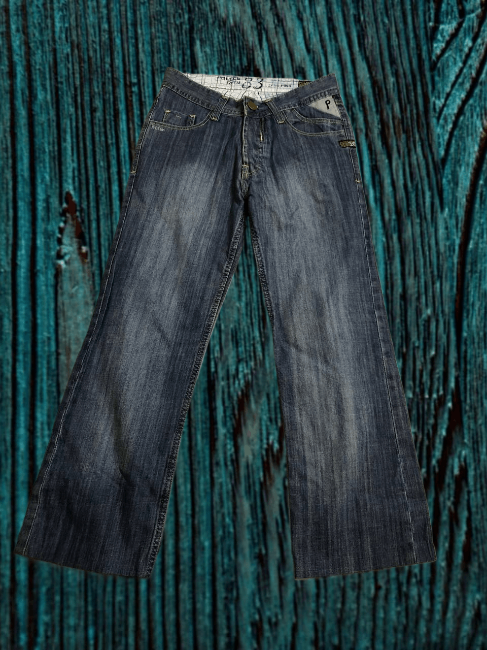 Vintage Vintage Police Raw Jeans Size US 33 - 1 Thumbnail