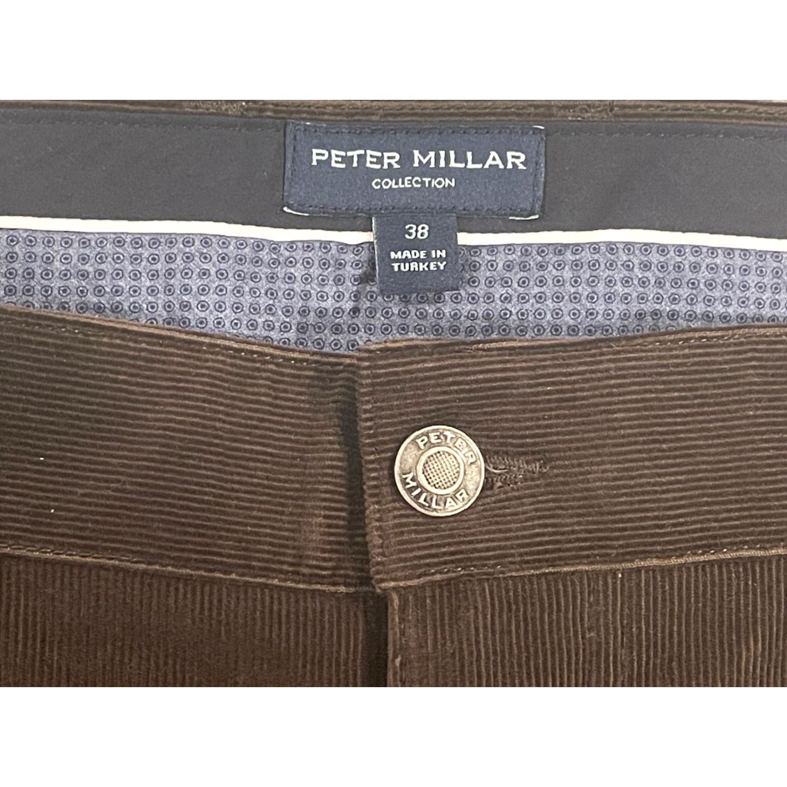 Peter Millar Peter Millar Pants Khaki Chinos Mens Regular 40 x 30.5 Brown Corduroy Classic Fit Flat Front Zip Inseam 30.5 Mens Size US 40 / EU 56 - 2 Thumbnail