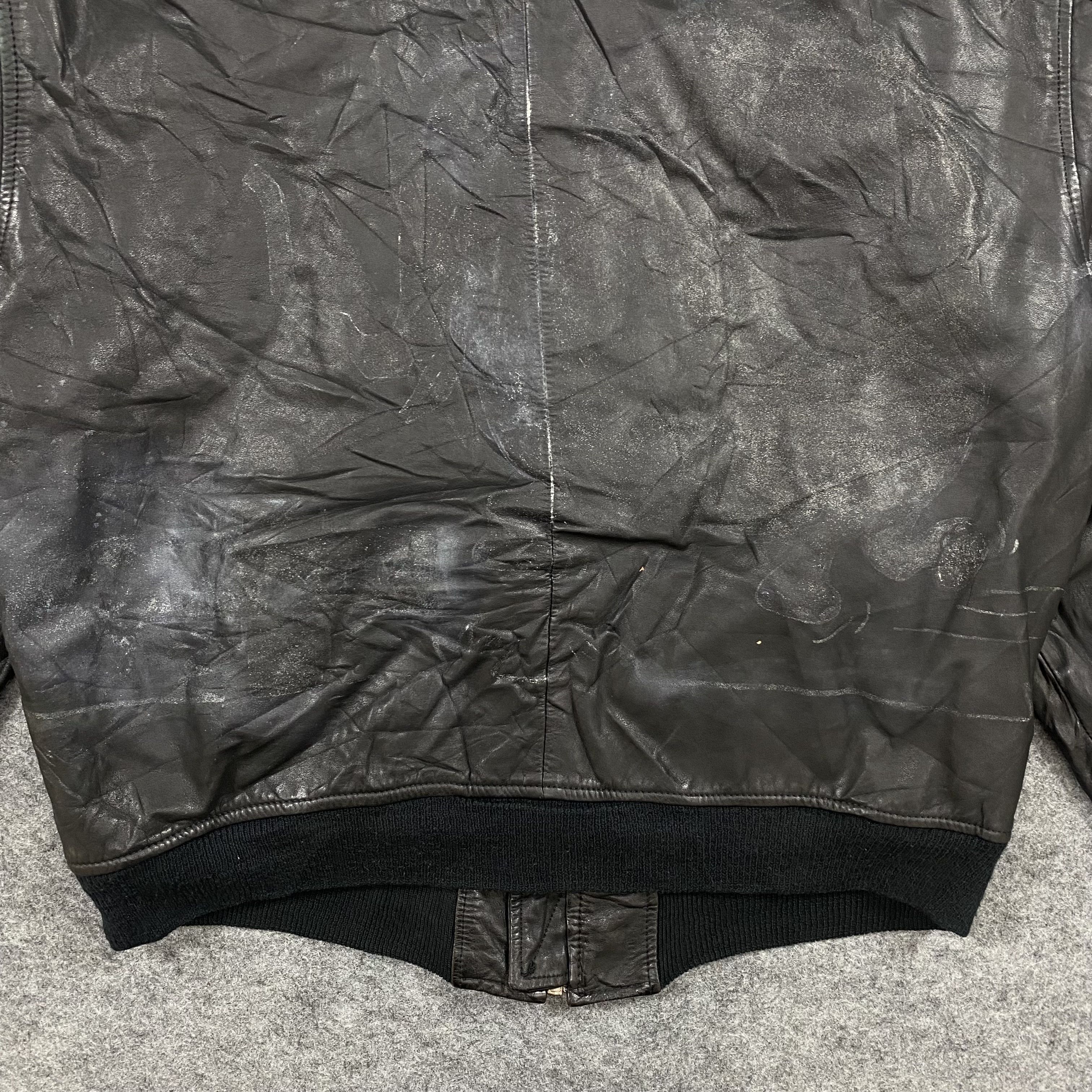 If Six Was Nine VINTAGE PATCH BAND BOMBER LEATHER JACKET-J638 Size US M / EU 48-50 / 2 - 10 Thumbnail