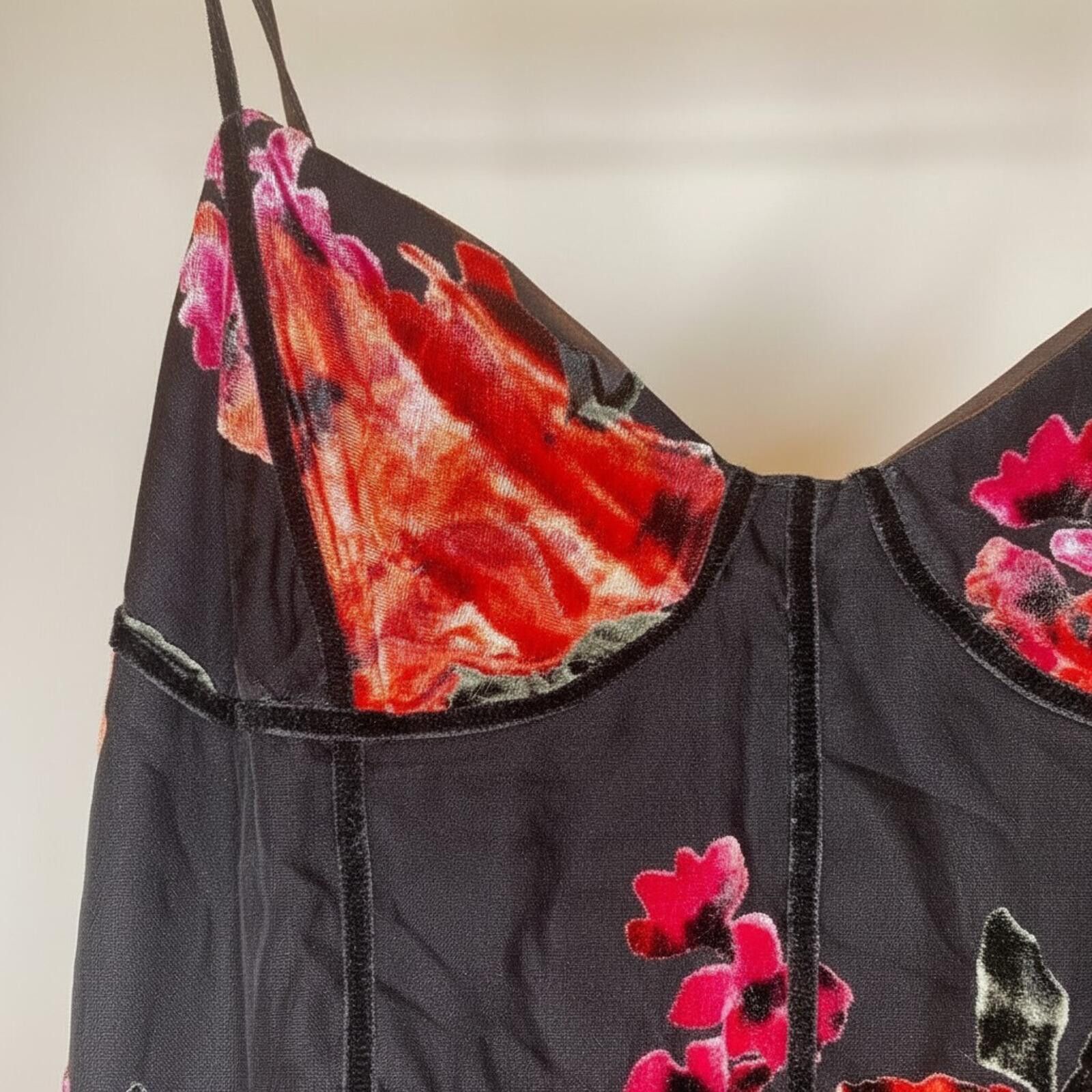 Other Betsey Johnson Velvet Burnout Rose Dress NWT XL 16–18 Black Size XXL / US 16-18 / IT 52-54 - 5 Thumbnail