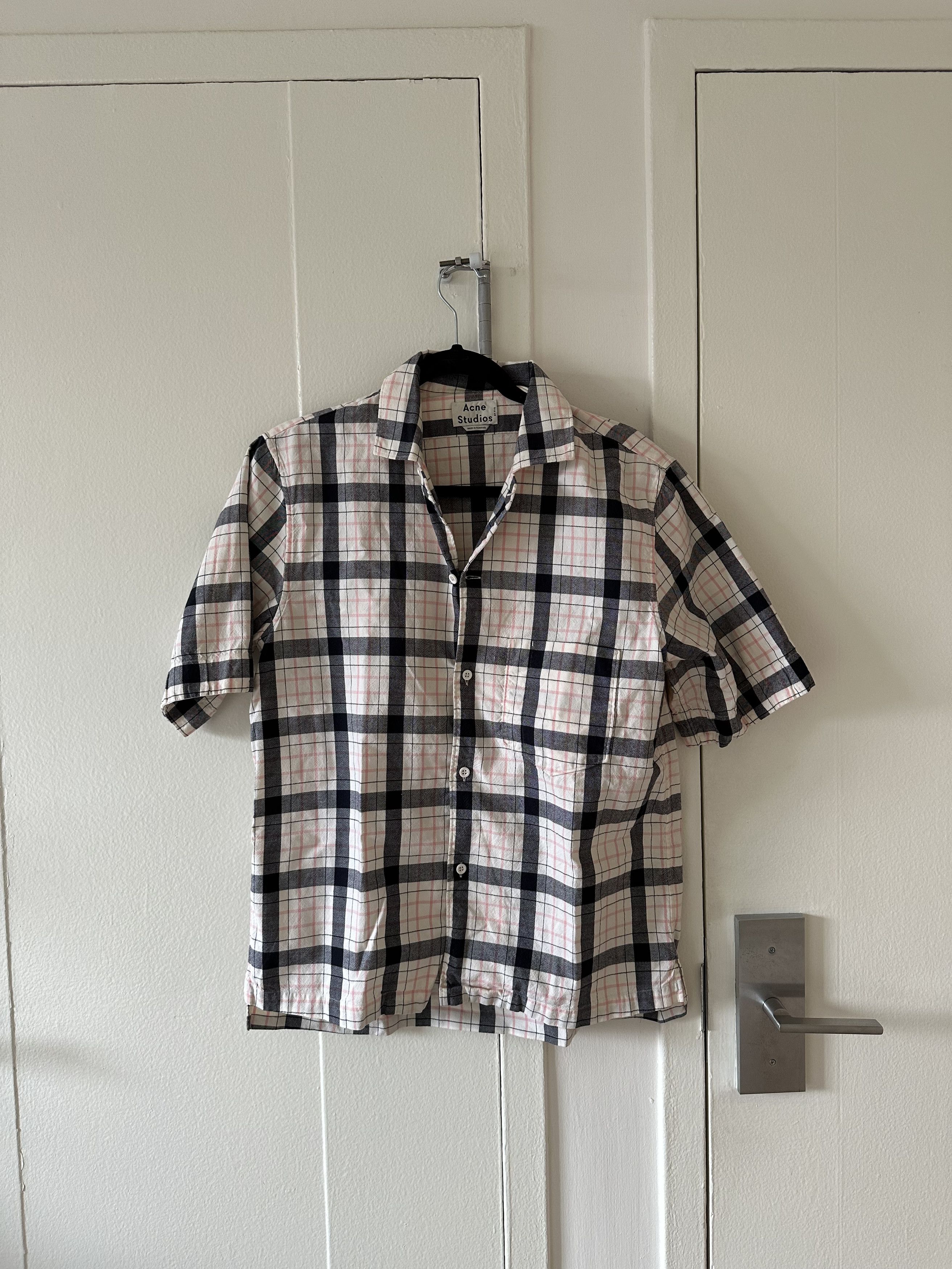 Acne Studios Acne Studios Elms Big Check Camp Collar Shirt Size US S / EU 44-46 / 1 - 1 Thumbnail